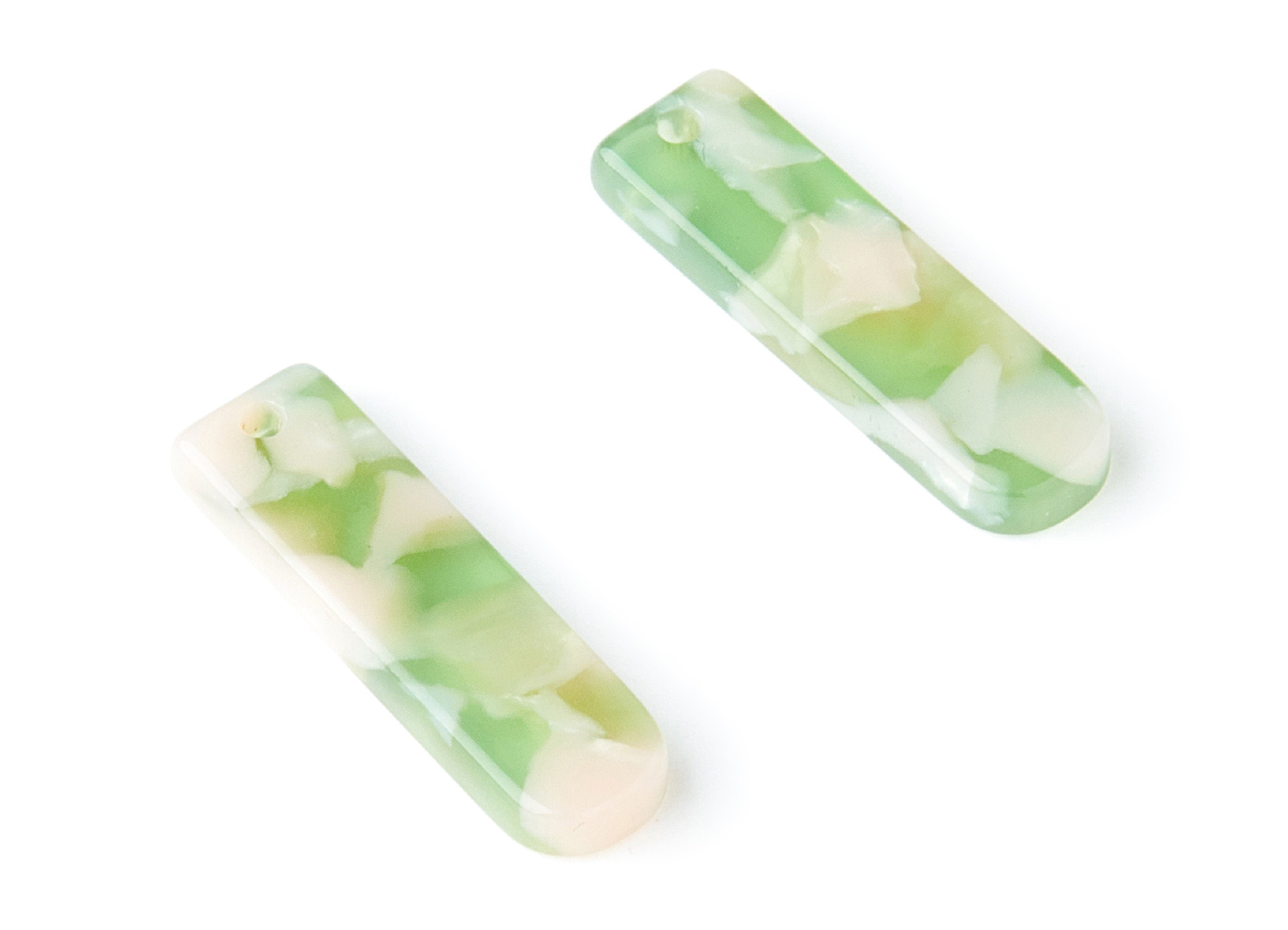 Acetate Bar Earring Charms - Bar Shaped Pendant - Earring Findings - Jewelry Supplies - Color Code:A38 - 23.65x6.74x2.6mm - AC1354Y - DOMEDBAZAAR