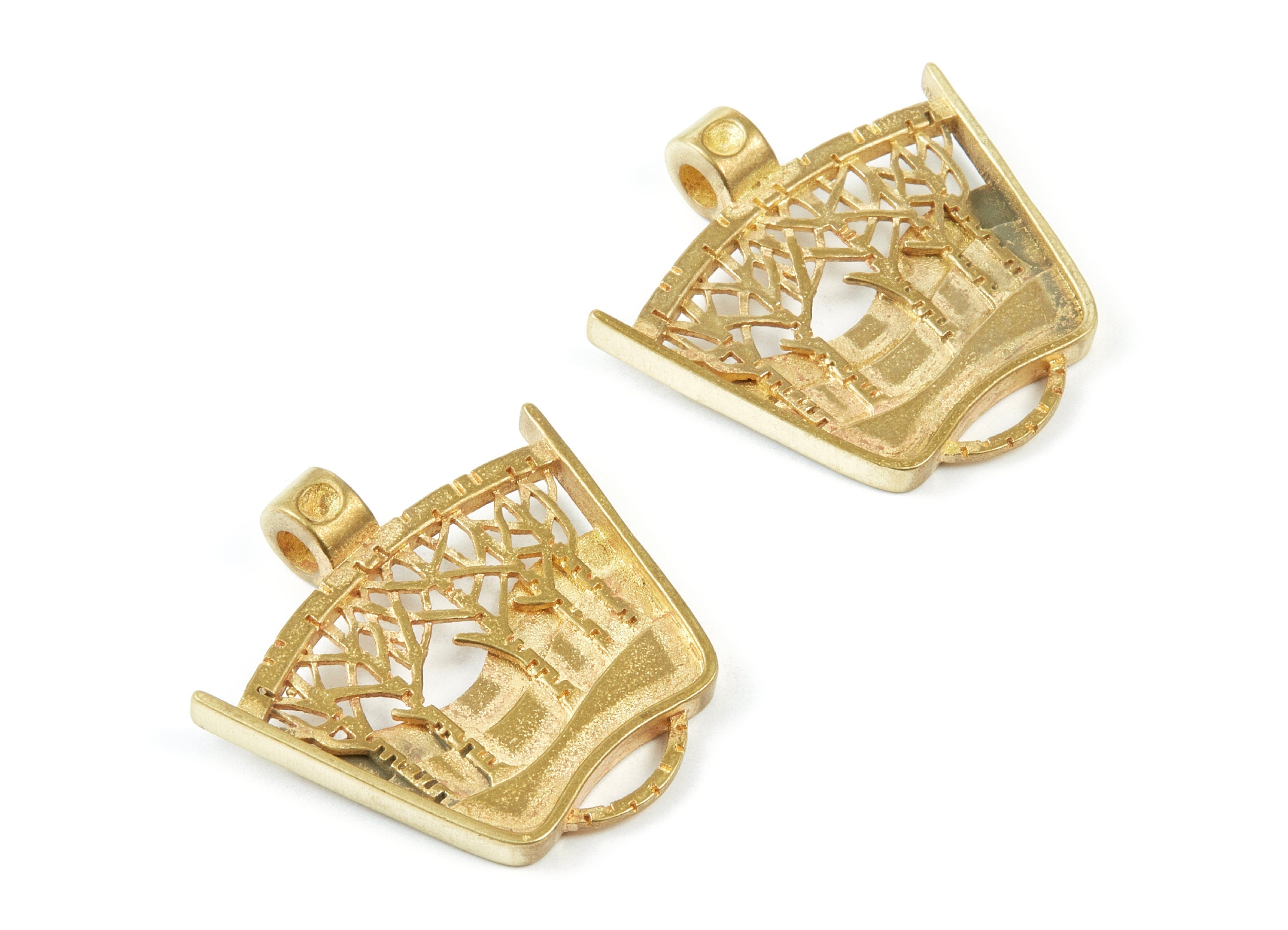 Brass Tree Charms - Forest Raw Brass Pendant - Jewelry Supplies - 40x39.7x8.55mm - PP1528 - DOMEDBAZAAR