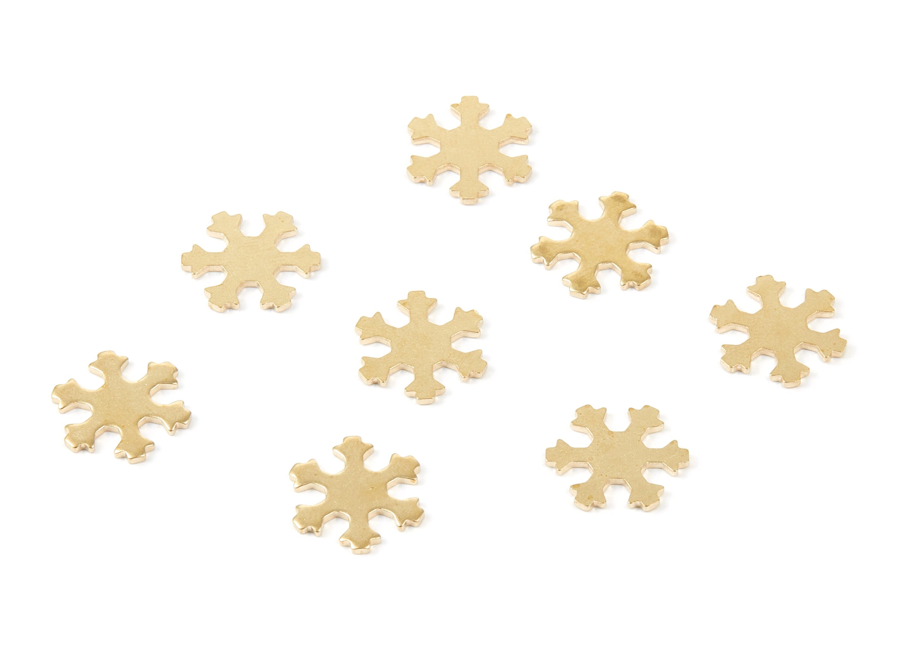 Brass Snow Charms - Snow Shaped Raw Brass pendant - Earring Findings - Jewelry Supplies - 14x12,78x1mm - PP1934 - DOMEDBAZAAR