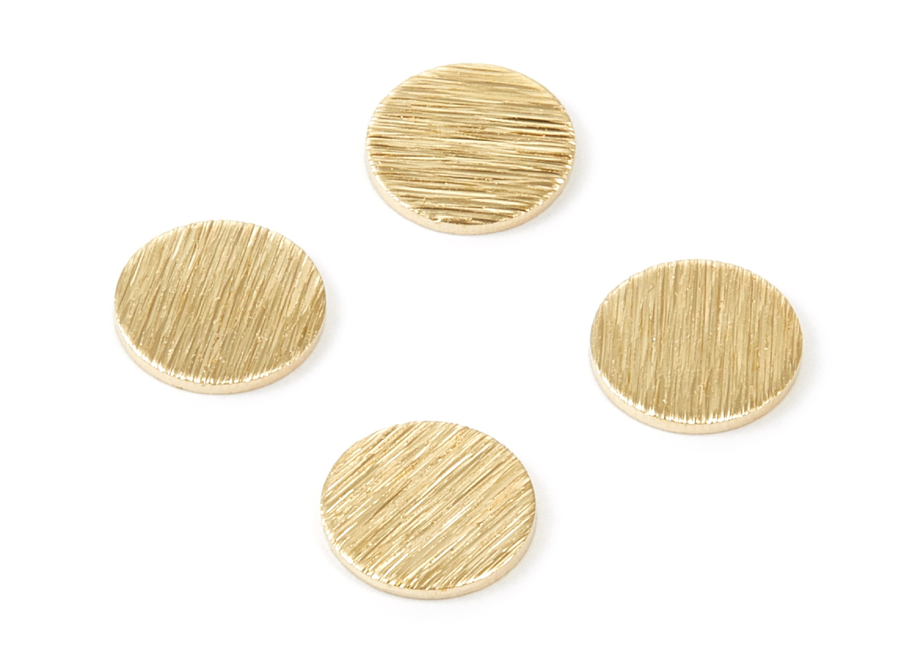 Brass Textured Round Charms - Textured Round Shaped Raw Brass pendant - Earring Findings - Jewelry Supplies - 10x10x1mm - PP1982 - DOMEDBAZAAR