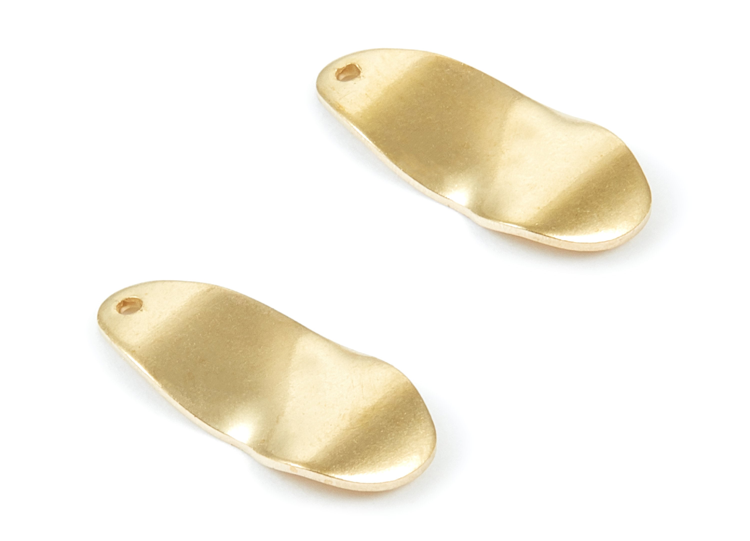 Personalized stamping blank - Brass Irregular Charms - Irregular Oval Shaped Raw Brass Pendant - Earring Findings  - 21,13x9,45x1mm - PP1844 - DOMEDBAZAAR