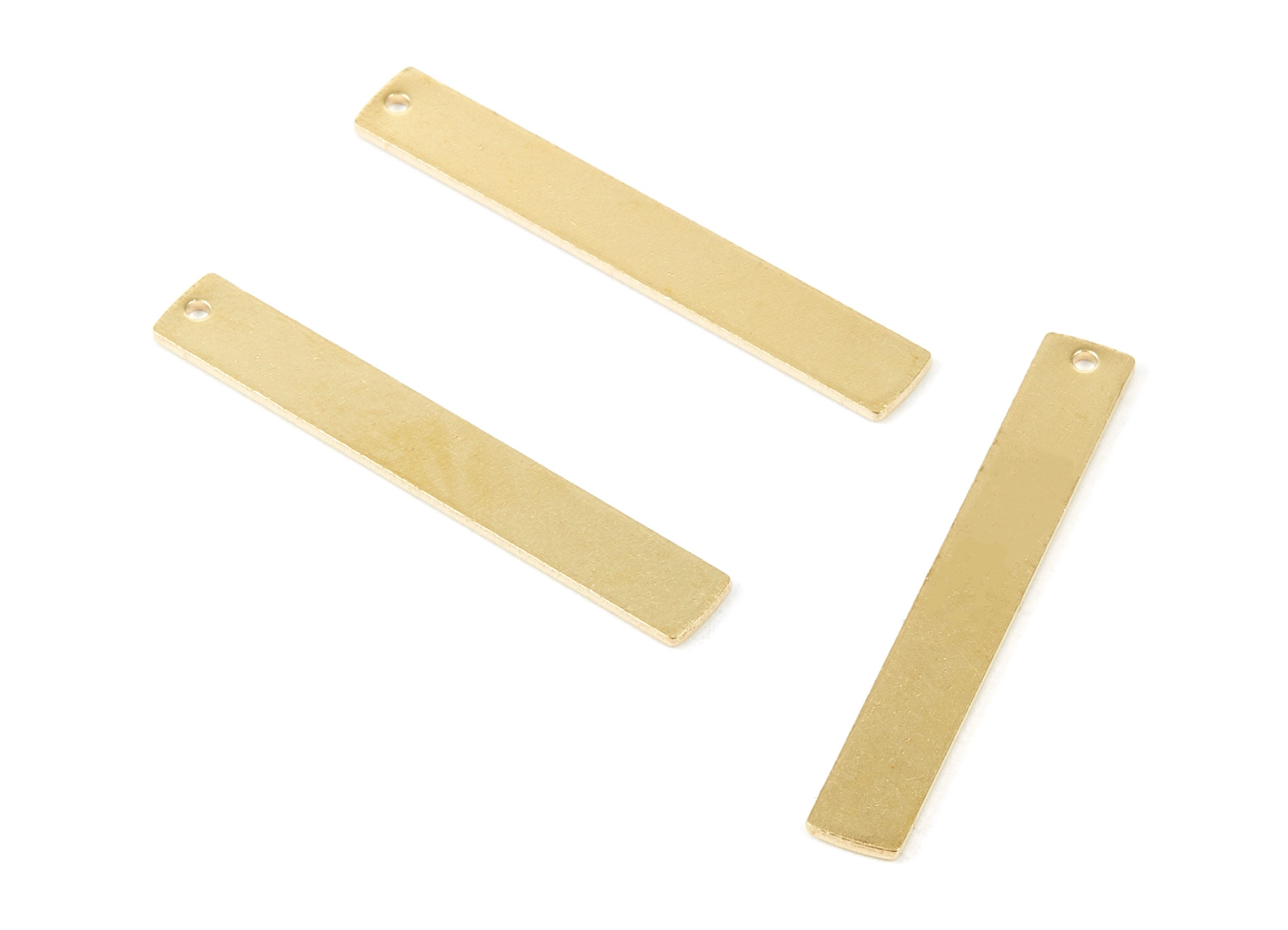 Personalized stamping blank - Brass Minimalist Bar Charms - Minimalist Bar Shaped Raw Brass Pedants  - 40.85x6x1mm - PP2118 - DOMEDBAZAAR