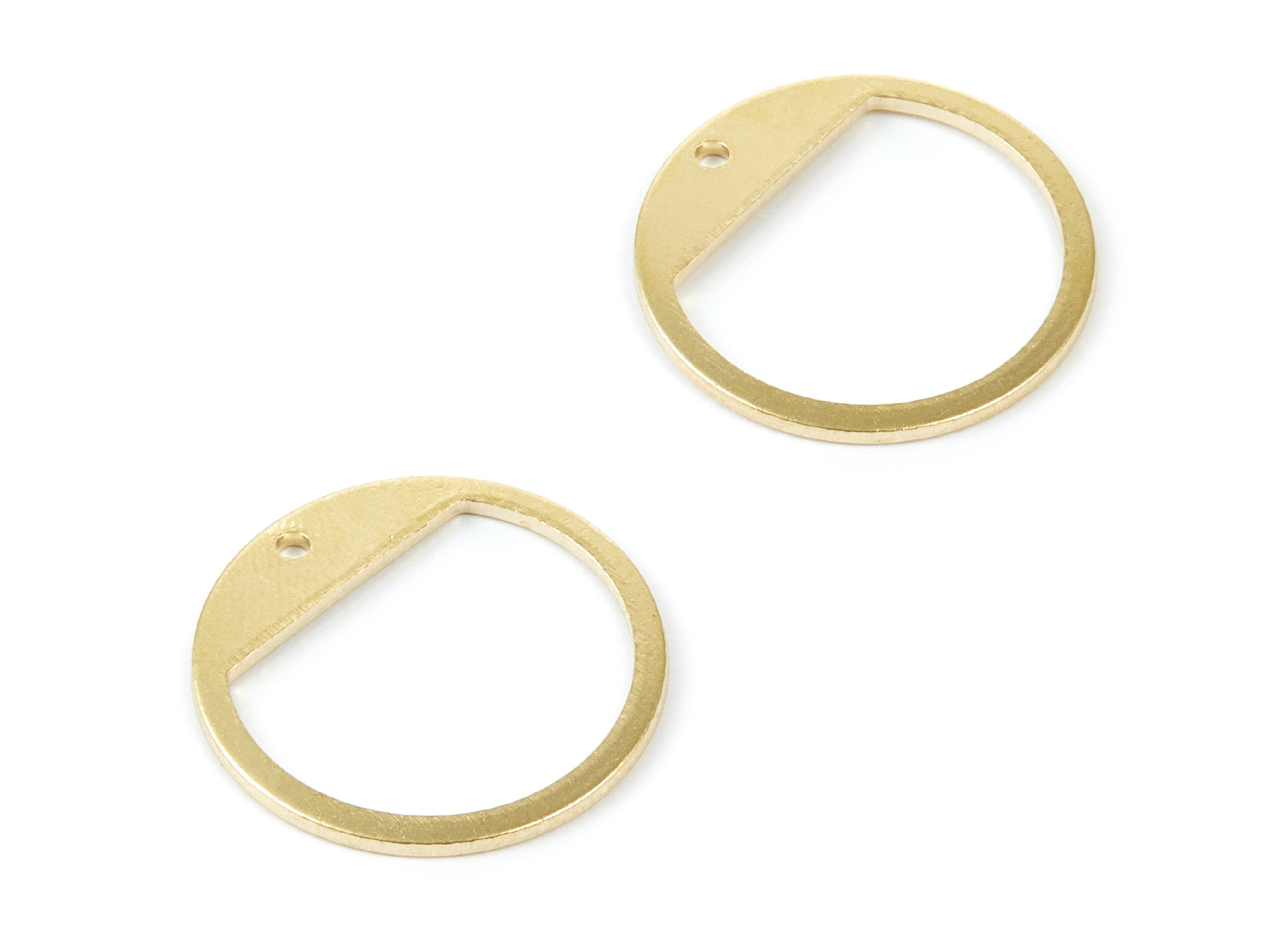 Brass Round Charms - Round Raw Brass Pendant - Brass Earring Findings - Jewelry Supplies - 21,18x21,18x1mm - PP2010 - DOMEDBAZAAR
