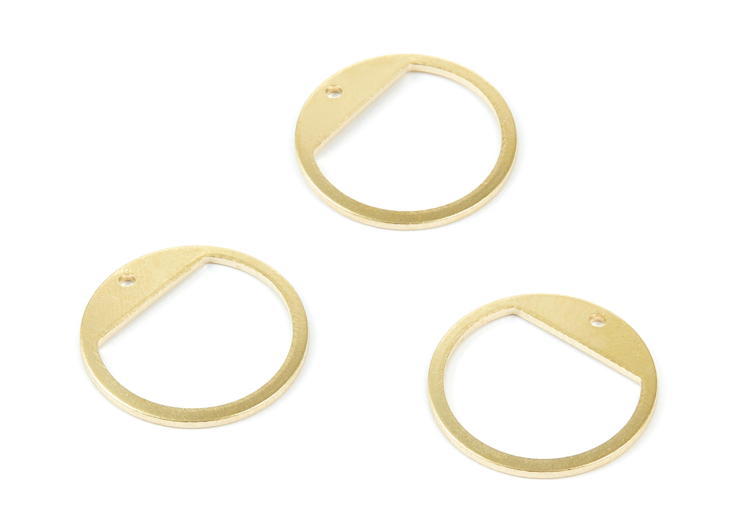 Brass Round Charms - Round Raw Brass Pendant - Brass Earring Findings - Jewelry Supplies - 21,18x21,18x1mm - PP2010 - DOMEDBAZAAR