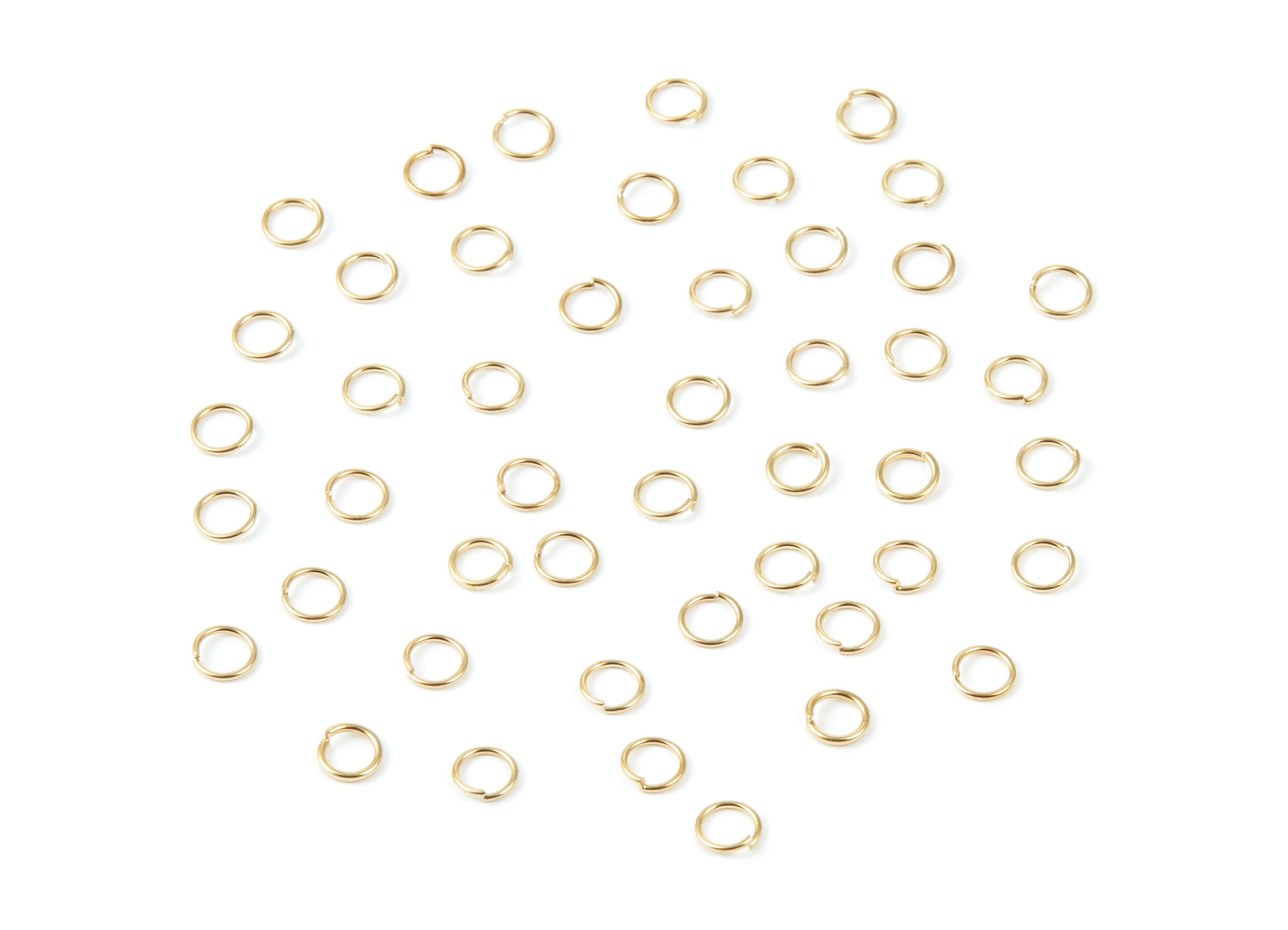 Brass Open Jump Rings - 4x0,5mm - Raw Brass Open Jump Rings - Jewellery Supplies - PP1556 - DOMEDBAZAAR