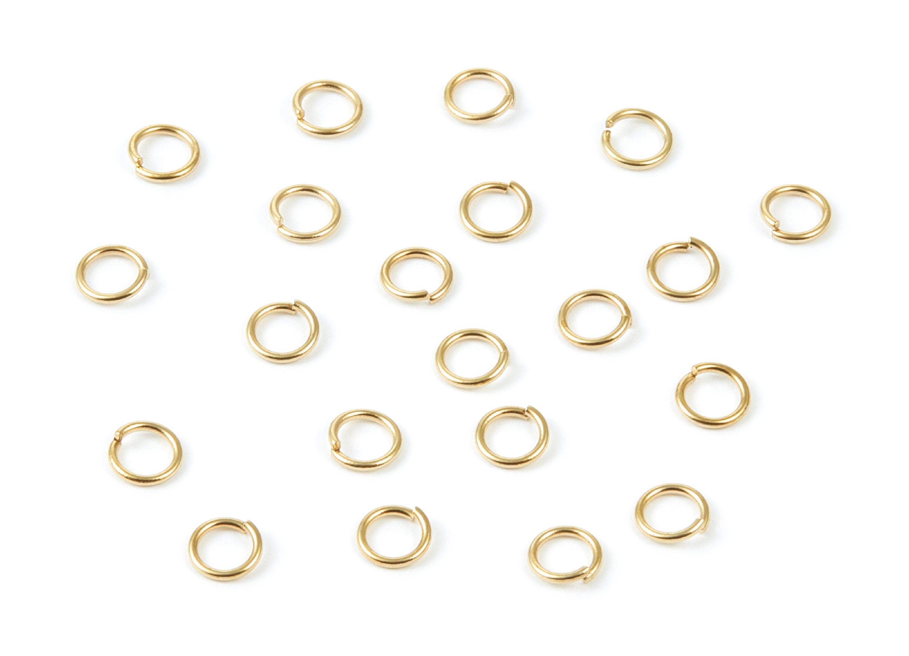 Brass Open Jump Rings - 5x0,7mm - Raw Brass Open Jump Rings - Jewelry Supplies - PP1566 - DOMEDBAZAAR