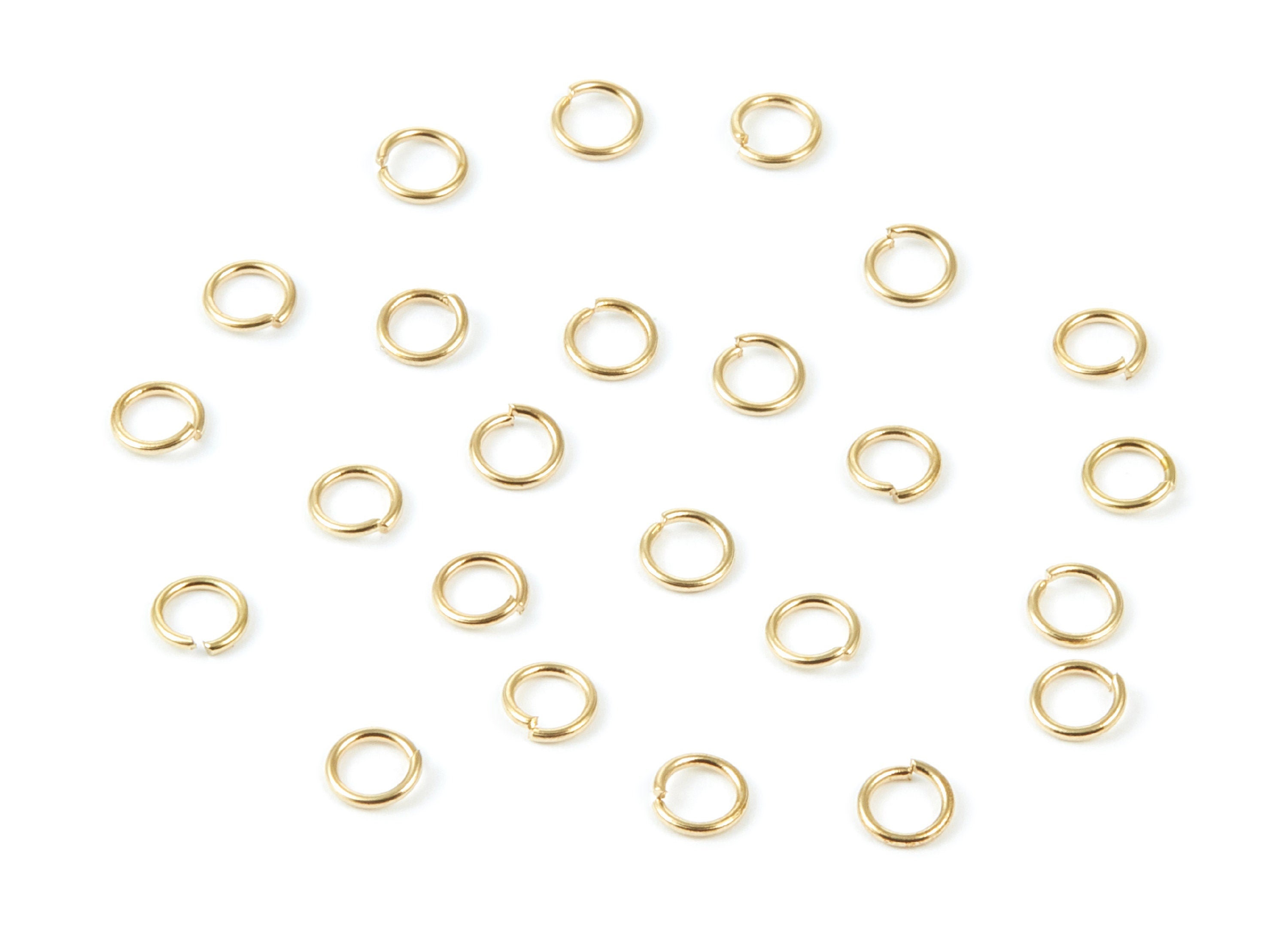 Brass Open Jump Rings - 4x0,6mm - Raw Brass Open Jump Rings - Jewellery Supplies - PP1558 - DOMEDBAZAAR
