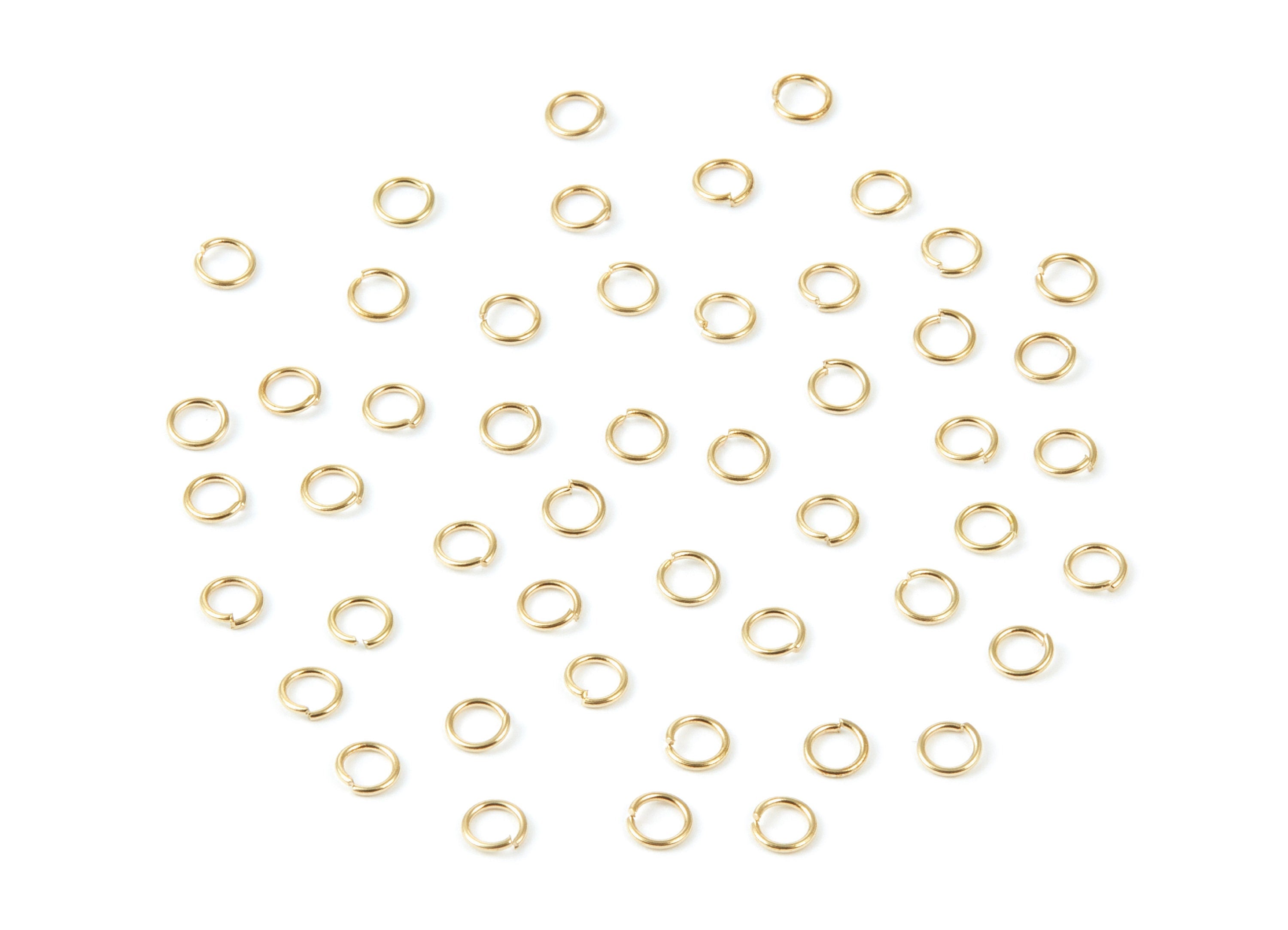 Brass Open Jump Rings - 4x0,6mm - Raw Brass Open Jump Rings - Jewellery Supplies - PP1558 - DOMEDBAZAAR