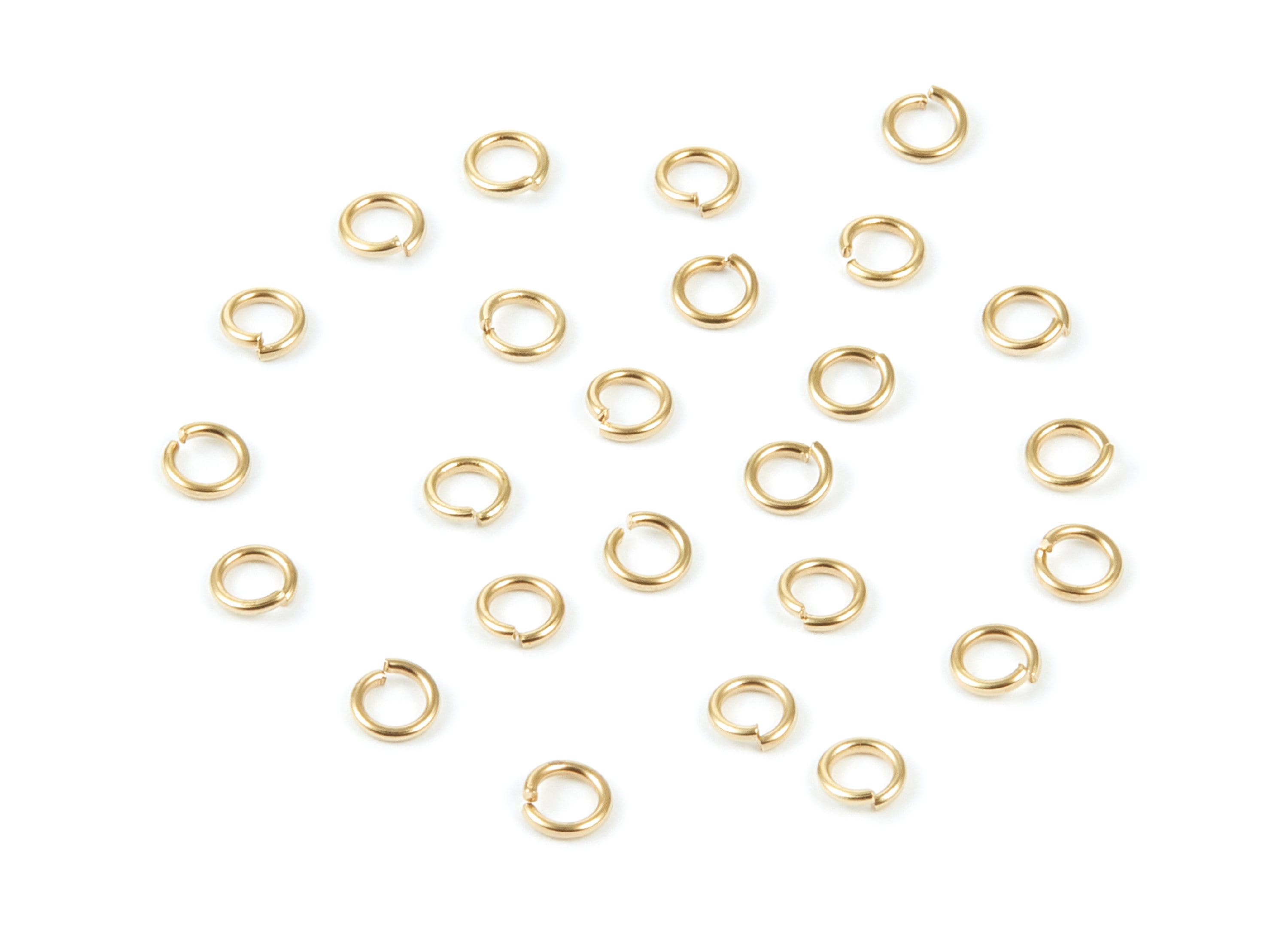 Brass Open Jump Rings - 4x0,7mm - Raw Brass Open Jump Rings - Jewelry Supplies - PP1572 - DOMEDBAZAAR