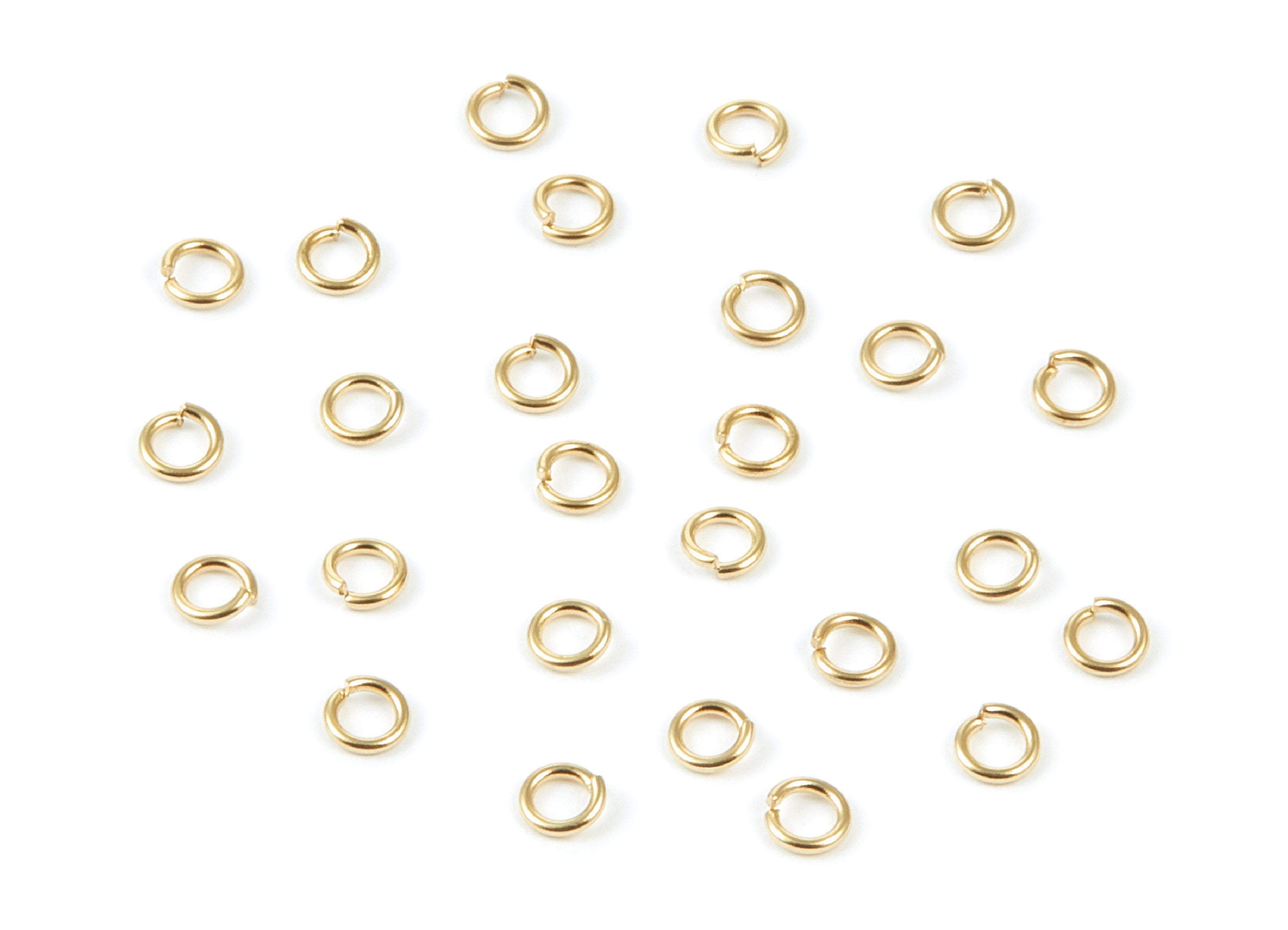 Brass Open Jump Rings - 3x0,6mm - Raw Brass Open Jump Rings - Jewellery Supplies - PP1573 - DOMEDBAZAAR