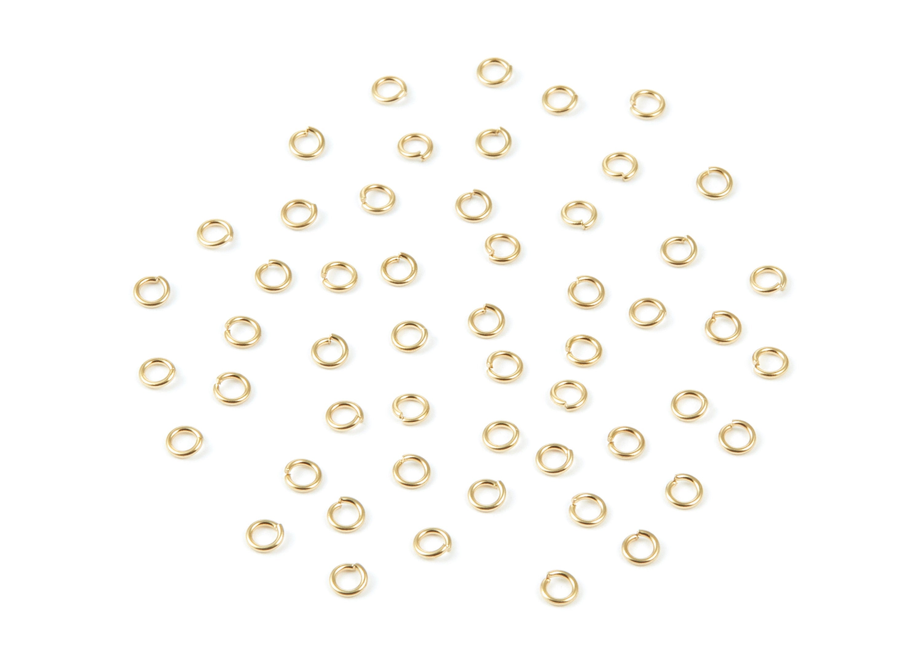 Brass Open Jump Rings - 3x0,6mm - Raw Brass Open Jump Rings - Jewellery Supplies - PP1573 - DOMEDBAZAAR