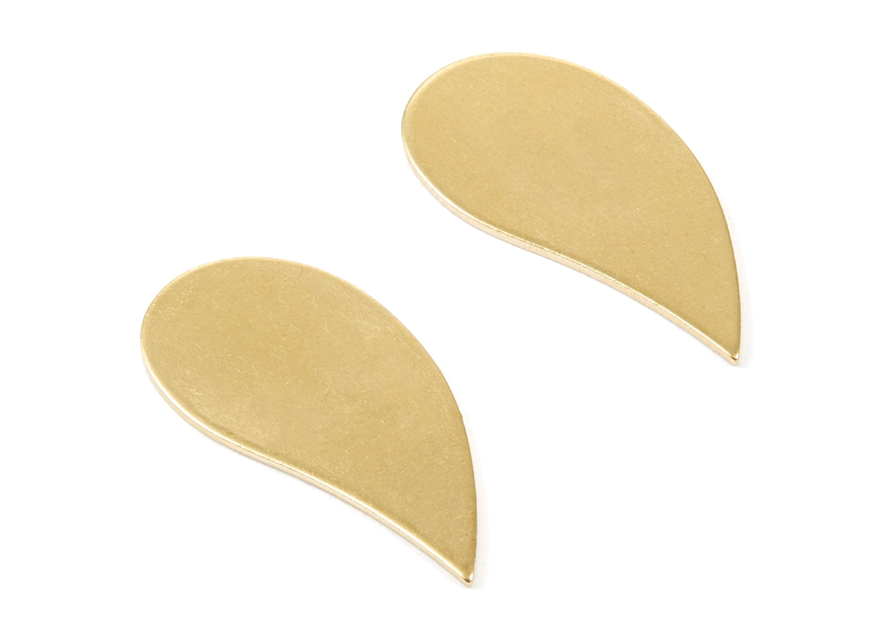 Brass Drop Charms - Drop Shape Raw Brass Pendant - Earring Findings - Jewelry Supplies - 33.48x16.37x1mm - PP2022 - DOMEDBAZAAR