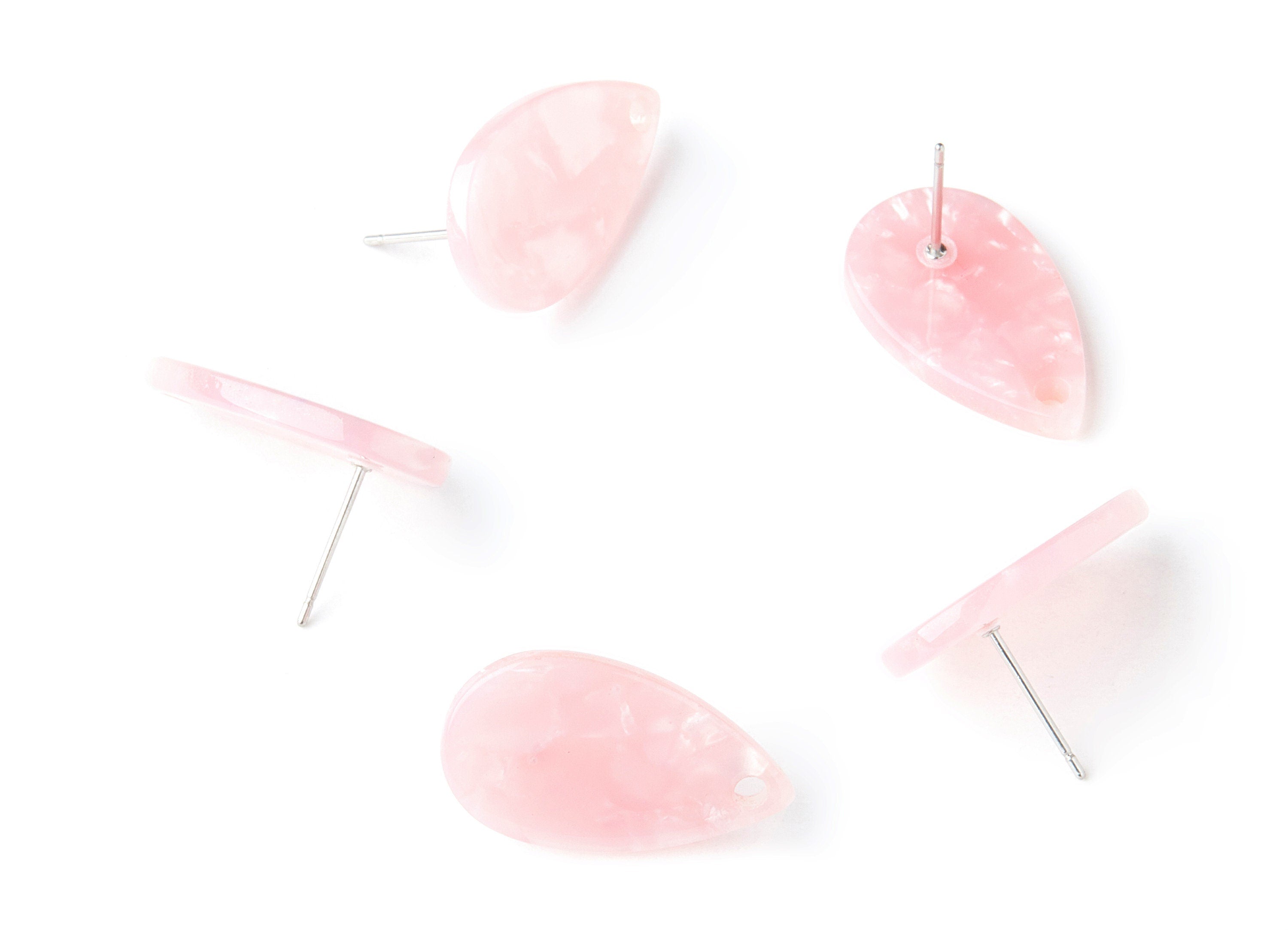 Acetate Drop Earring Post - Drop Earring Stud - Earring Post - Jewelry Supplies - Color Code: A28 - 23.45x13.68x2.44mm - AC1321D - DOMEDBAZAAR
