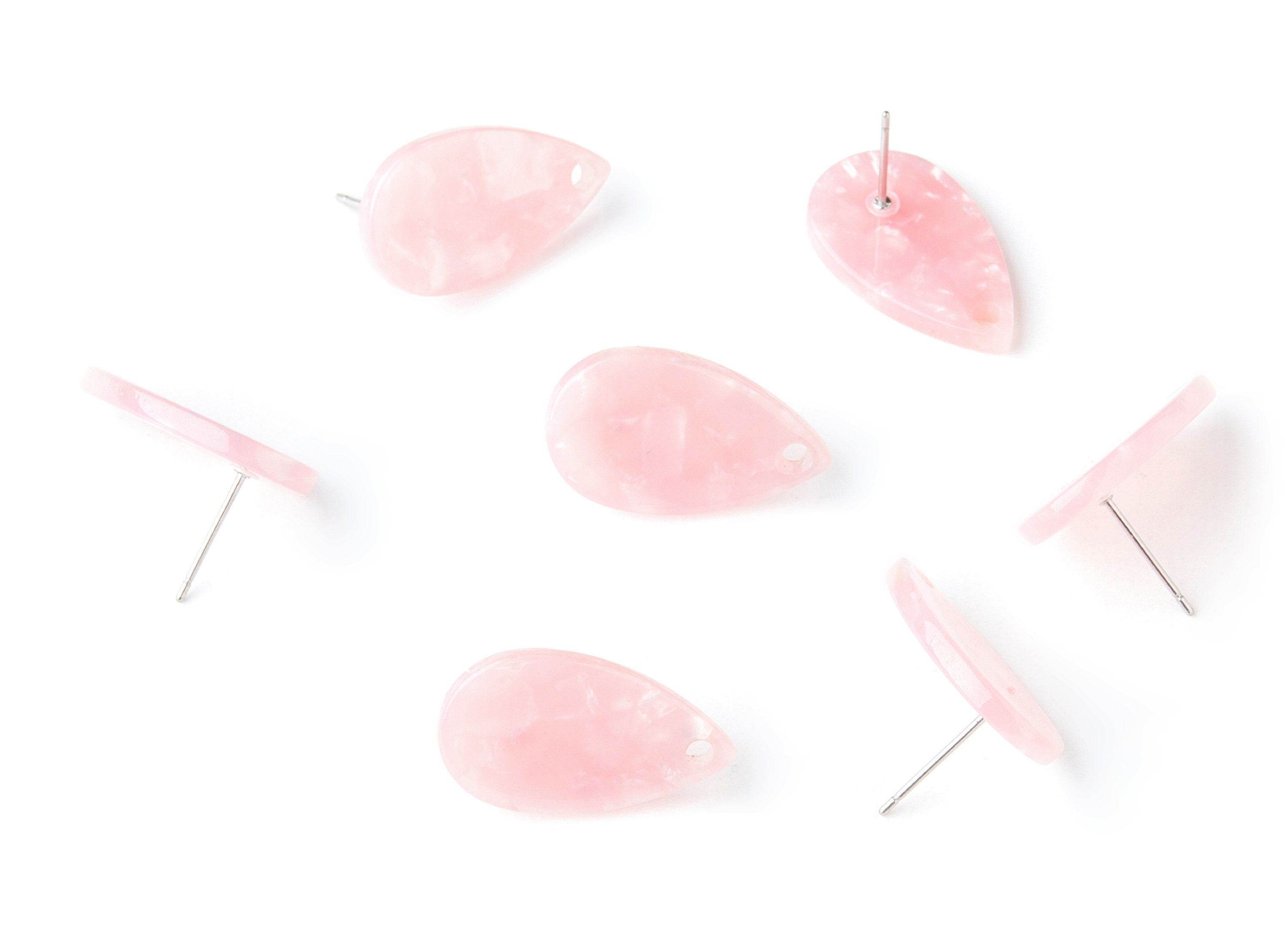 Acetate Drop Earring Post - Drop Earring Stud - Earring Post - Jewelry Supplies - Color Code: A28 - 23.45x13.68x2.44mm - AC1321D - DOMEDBAZAAR