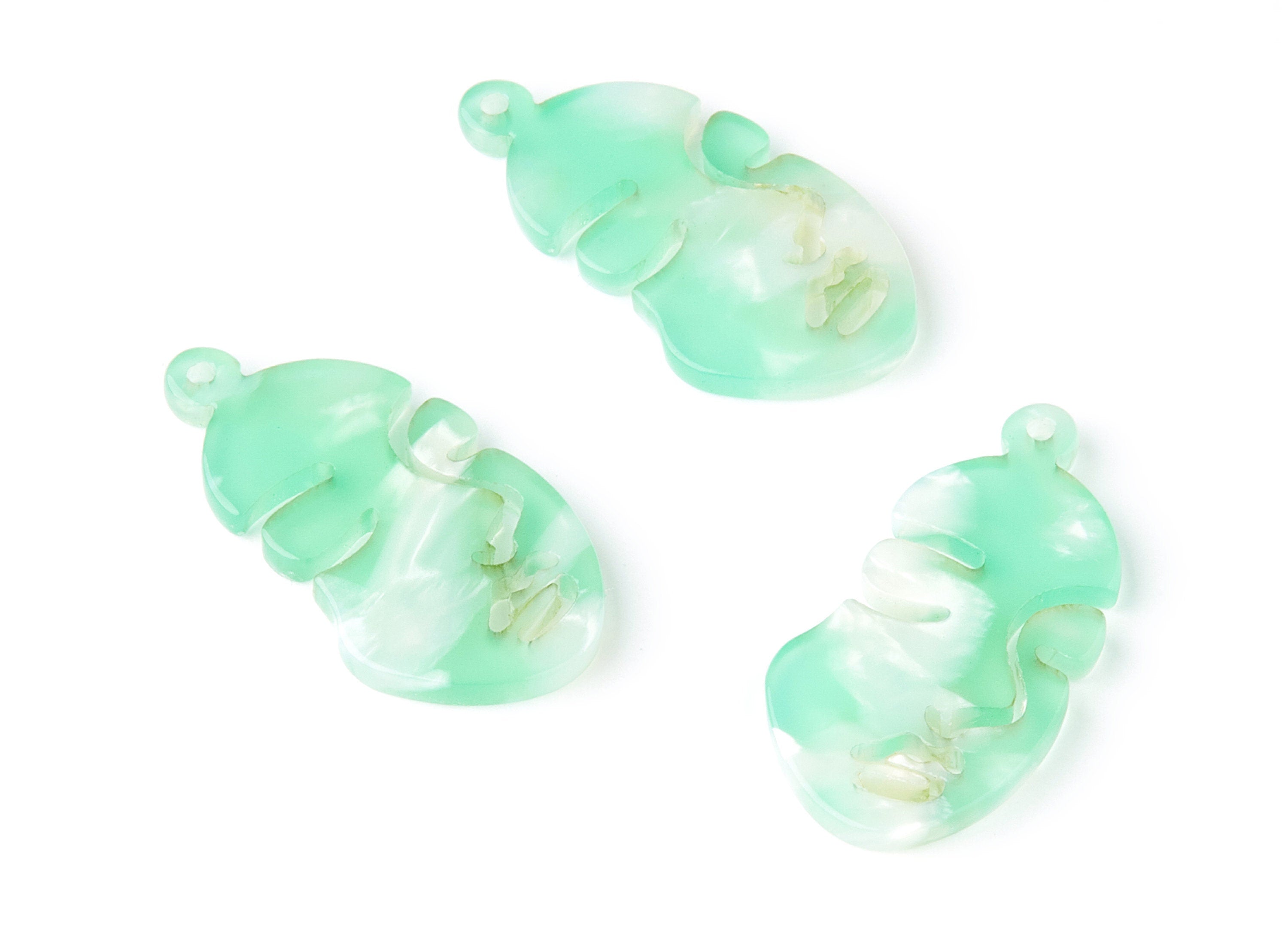 Acetate Face Earring Charms - Face Shaped Pendant - Earring Findings - Jewelry Supplies - Color Code:A35 - 33.56x17.33x2.94mm - AC1369S - DOMEDBAZAAR