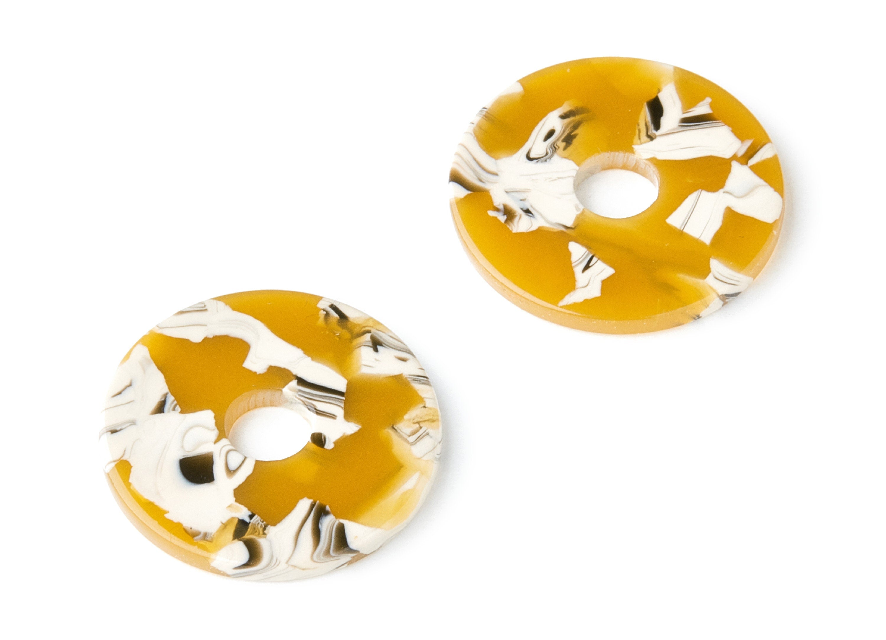 Acetate Coin Charms - Round Earring and Pendant - Earring Findings - Jewelry Supplys - Color Code: A14 - 24.75x24.75x2.6mm - AC1400F - DOMEDBAZAAR