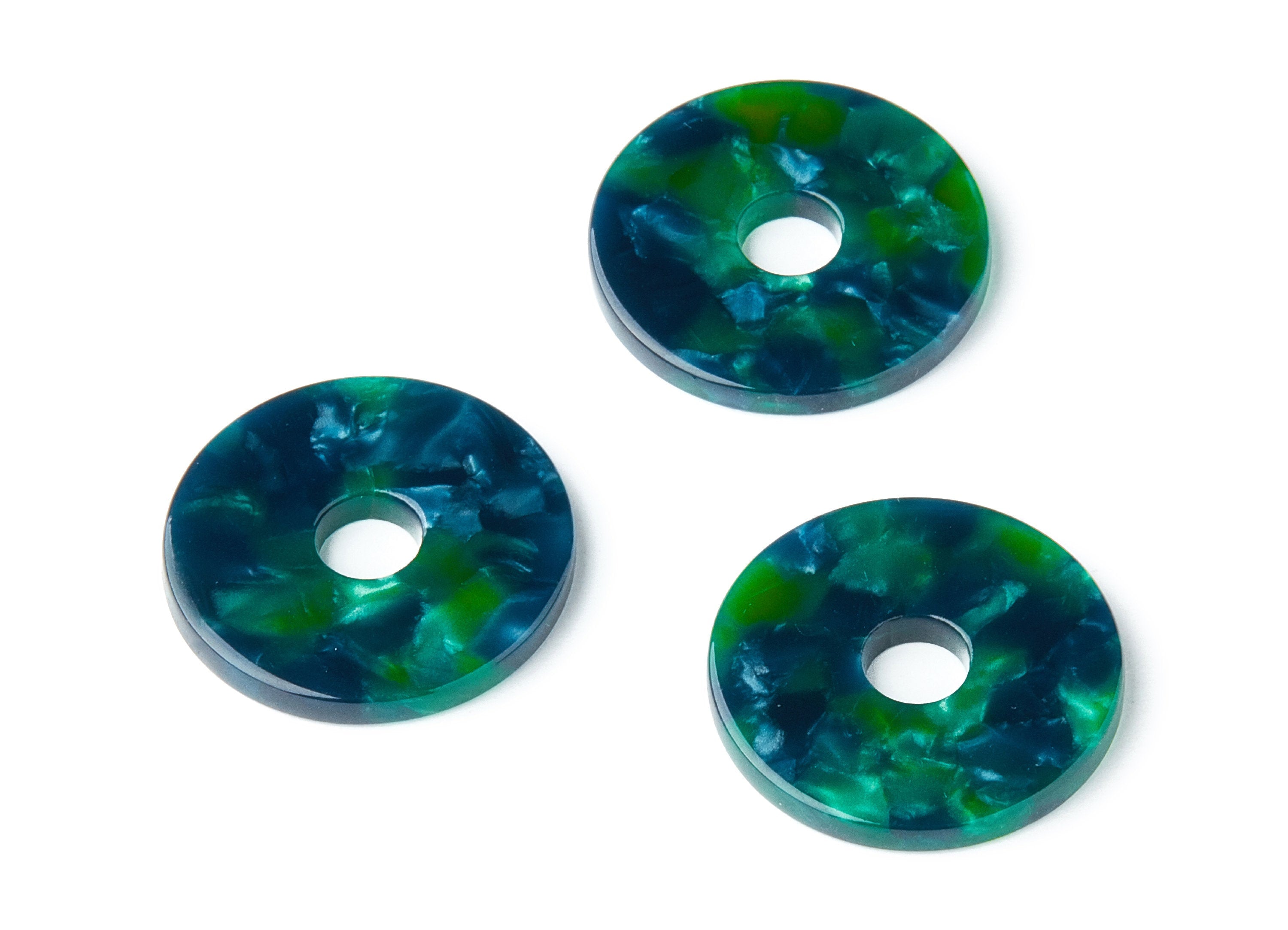 Acetate Coin Charms - Round Earring and Pendant - Earring Findings - Jewelry Supplys - Color Code: A13 - 24.75x24.75x2.6mm - AC1400G - DOMEDBAZAAR