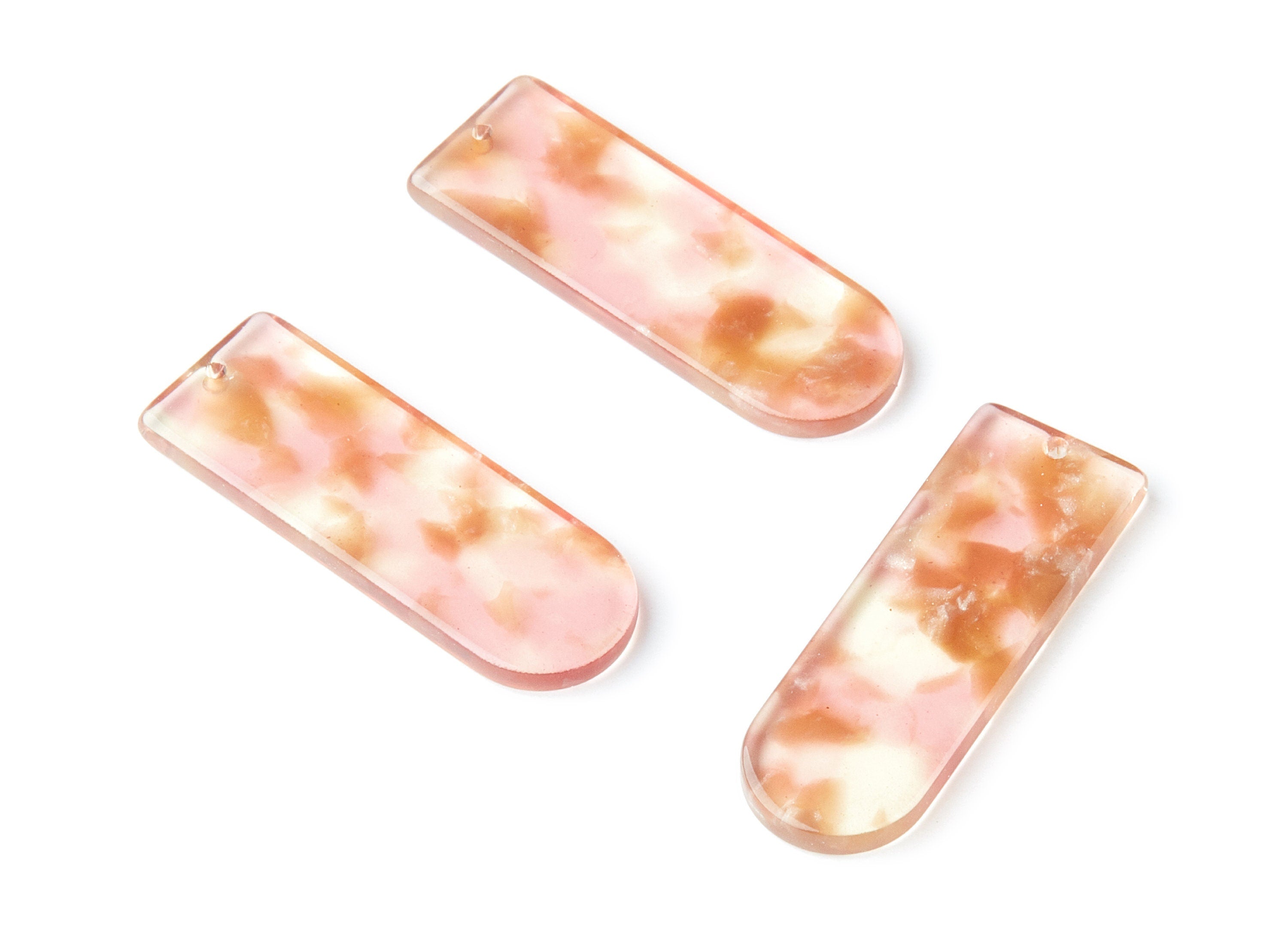 Acetate D Earring Charms - D Shaped Pendant - Earring Findings - Jewelry Supplies - Color Code: A45 - 36.7x12.8x2.9mm - AC1365V - DOMEDBAZAAR
