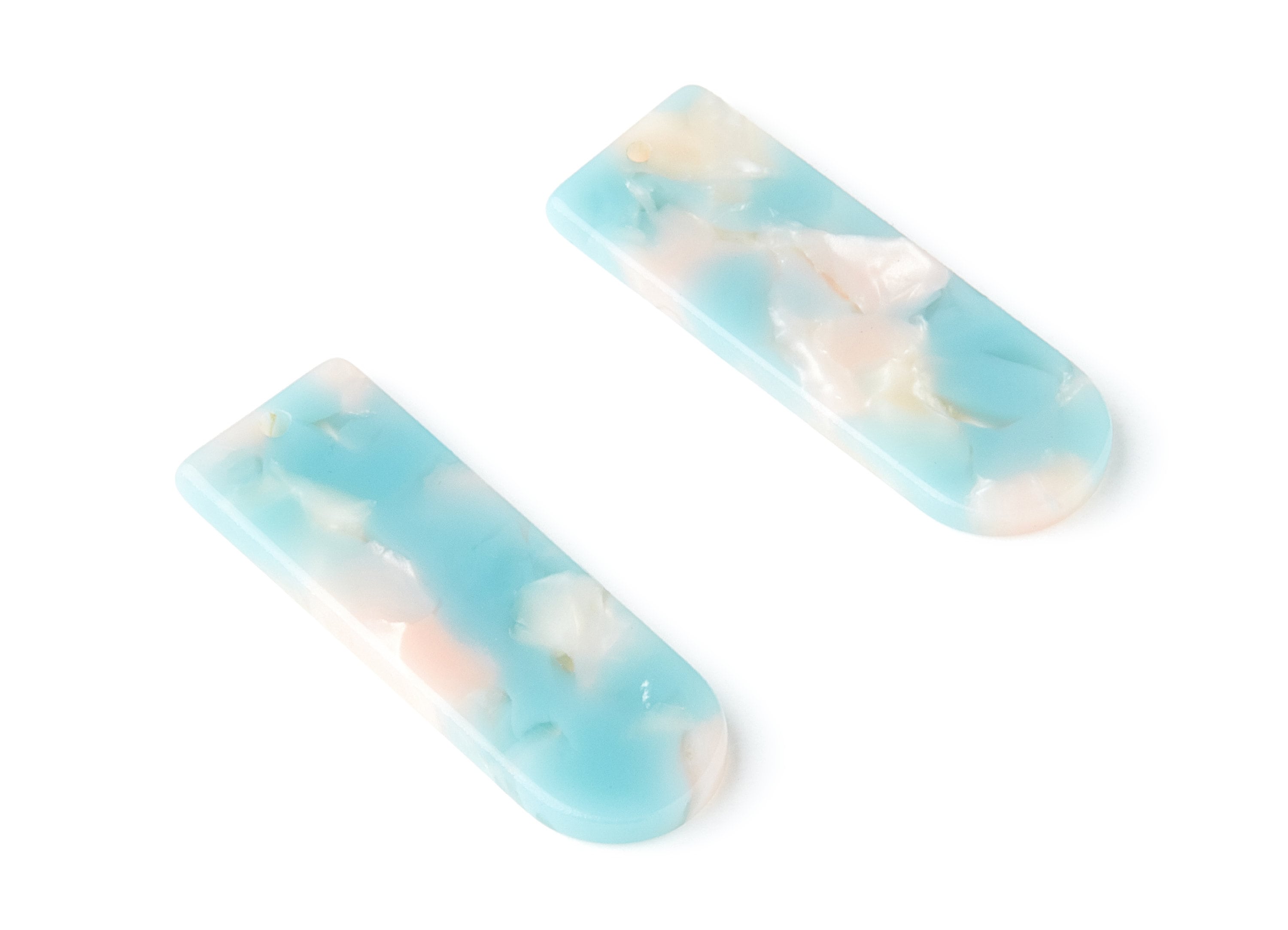 Acetate D Earring Charms - D Shaped Pendant - Earring Findings - Jewelry Supplies - Color Code: A36 - 36.7x12.8x2.9mm - AC1365J - DOMEDBAZAAR
