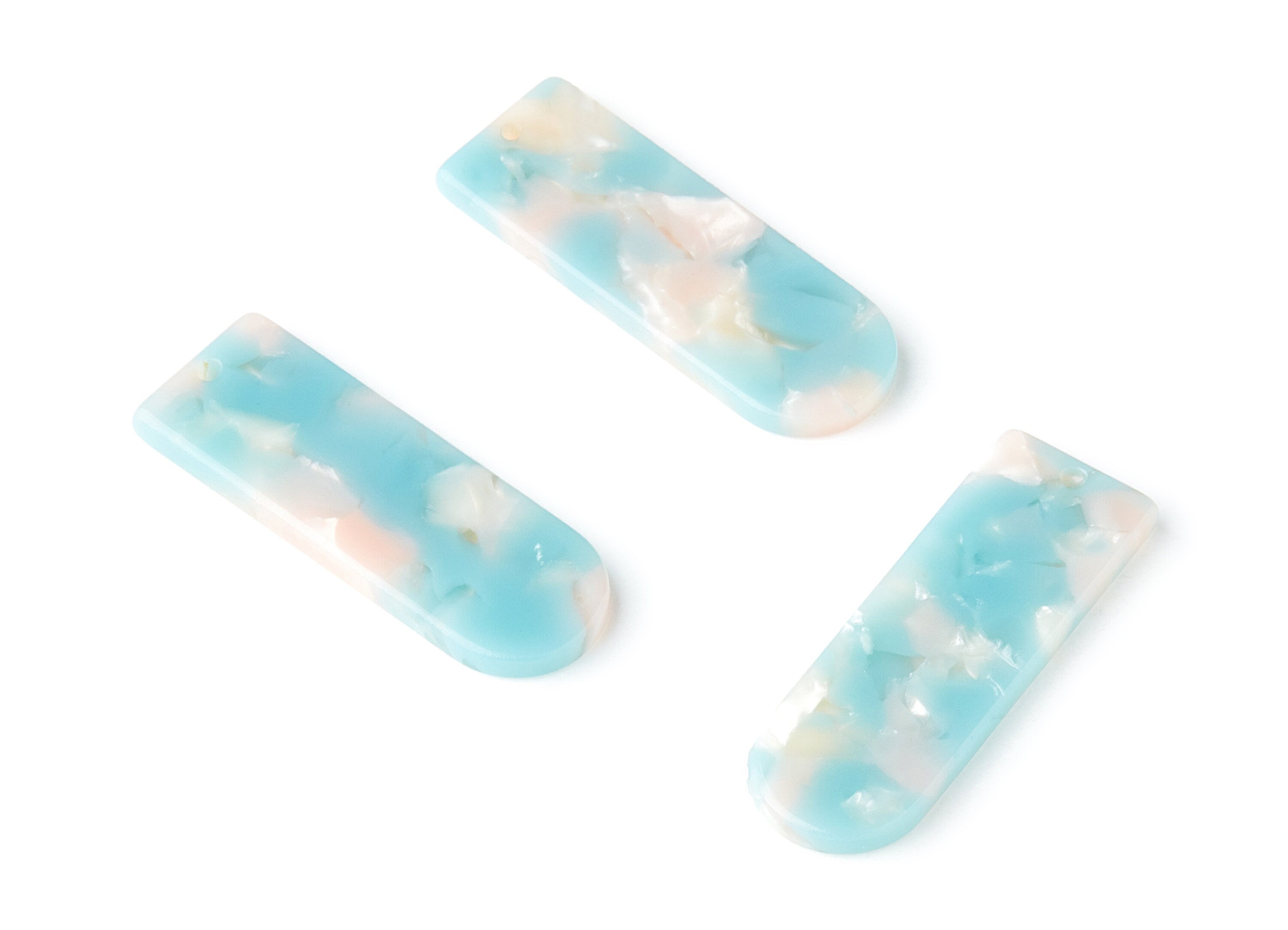 Acetate D Earring Charms - D Shaped Pendant - Earring Findings - Jewelry Supplies - Color Code: A36 - 36.7x12.8x2.9mm - AC1365J - DOMEDBAZAAR