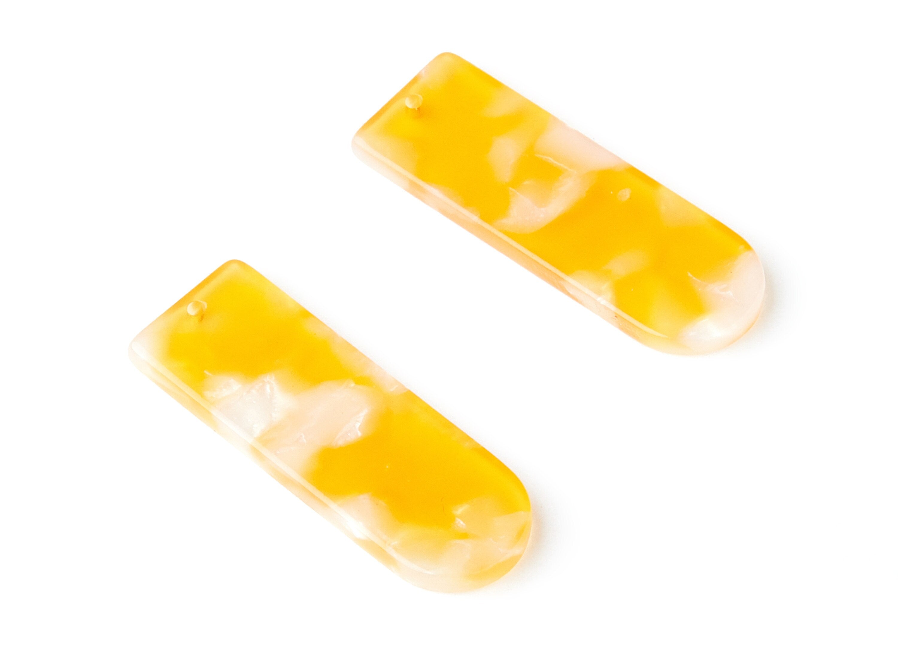 Acetate D Earring Charms - D Shaped Pendant - Earring Findings - Jewelry Supplies - Color Code: A43 - 36.7x12.8x2.9mm - AC1365H - DOMEDBAZAAR