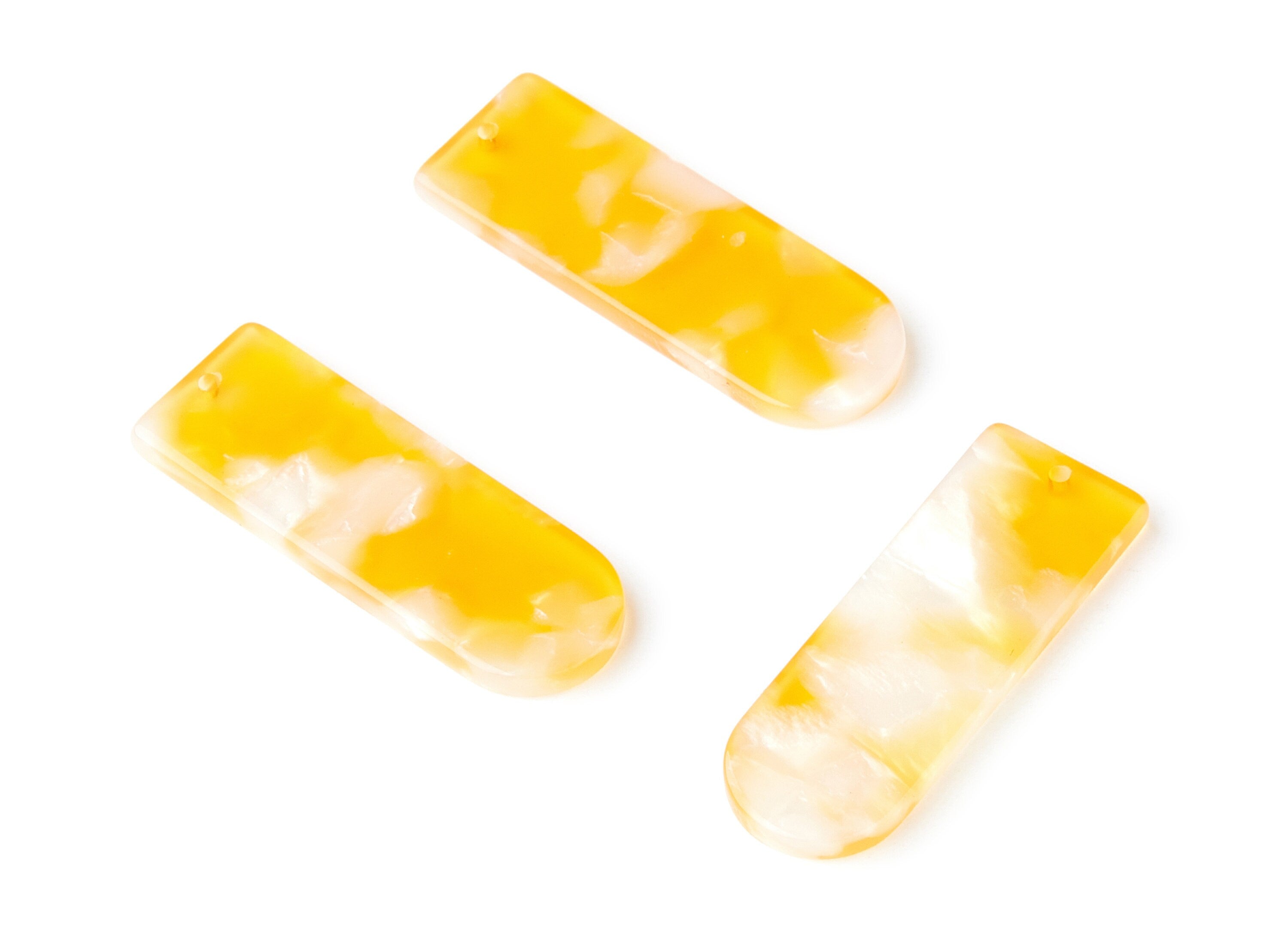 Acetate D Earring Charms - D Shaped Pendant - Earring Findings - Jewelry Supplies - Color Code: A43 - 36.7x12.8x2.9mm - AC1365H - DOMEDBAZAAR