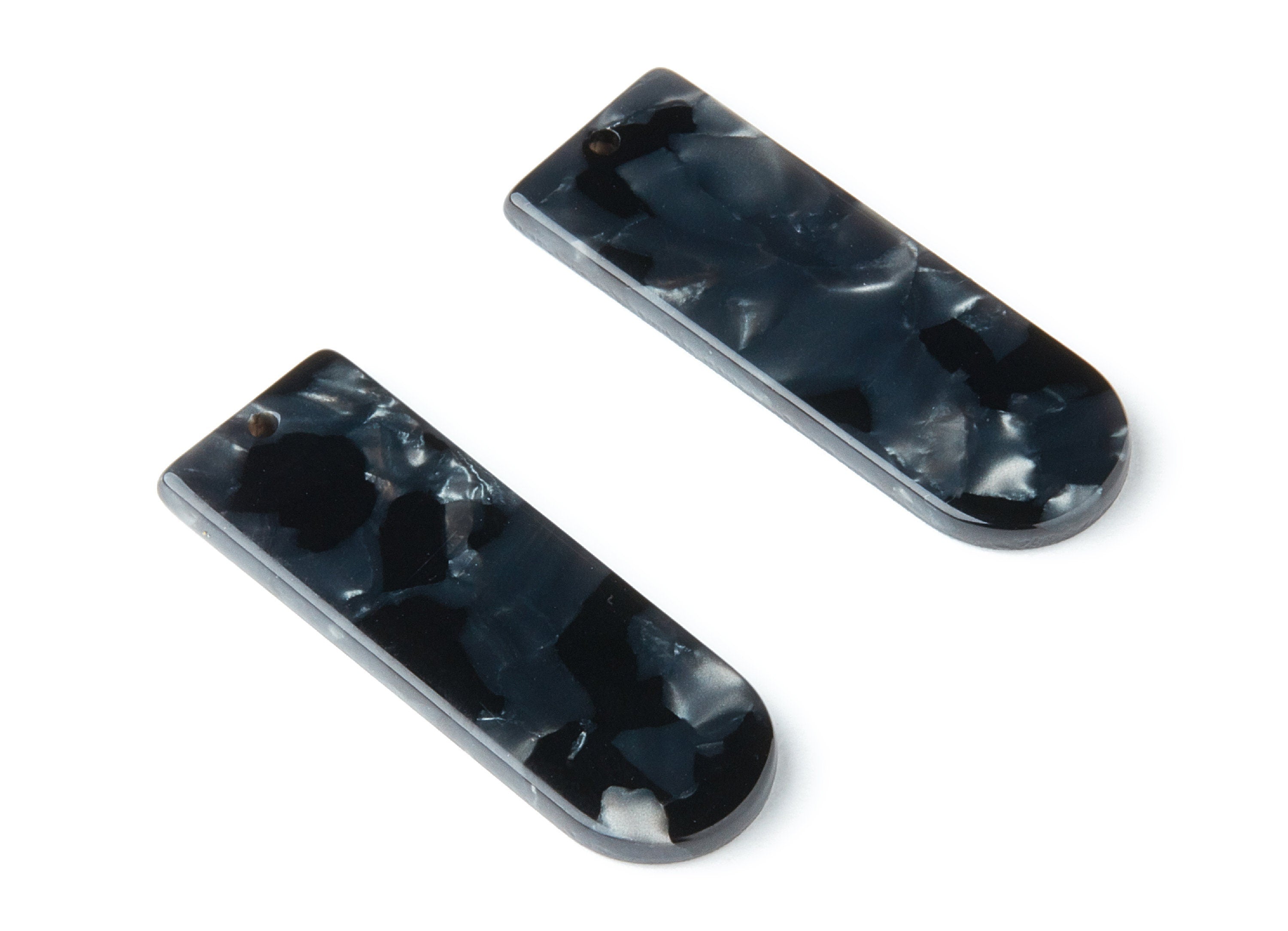 Acetate D Earring Charms - D Shaped Pendant - Earring Findings - Jewelry Supplies - Color Code: A48 - 36.7x12.8x2.9mm - AC1365P - DOMEDBAZAAR