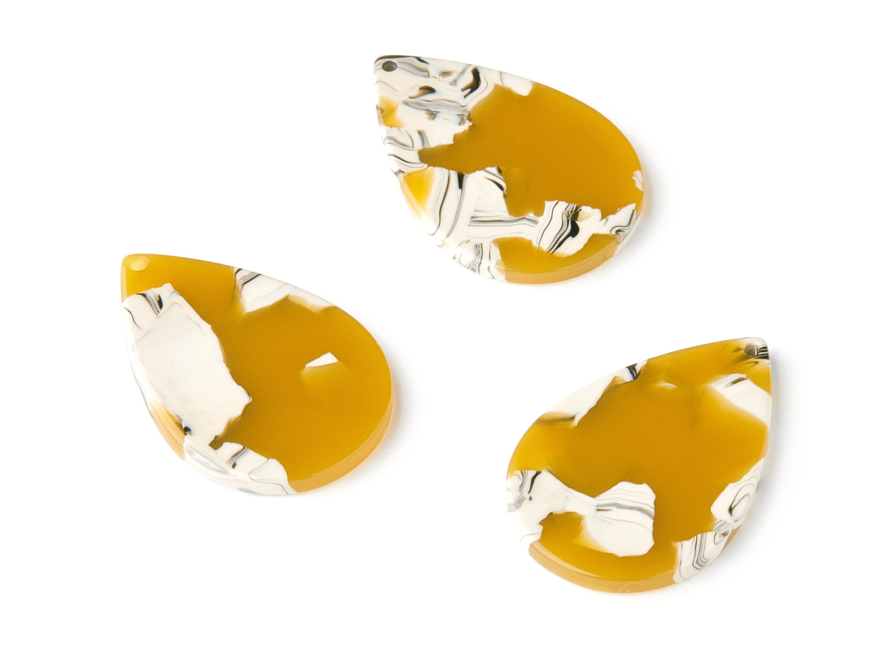 Acetate Drop Charms - Drop Pendant - Earring Findings - Jewelry Supplies - Color Code:A14 - 30.5x21x2.6mm - AC1127T - DOMEDBAZAAR