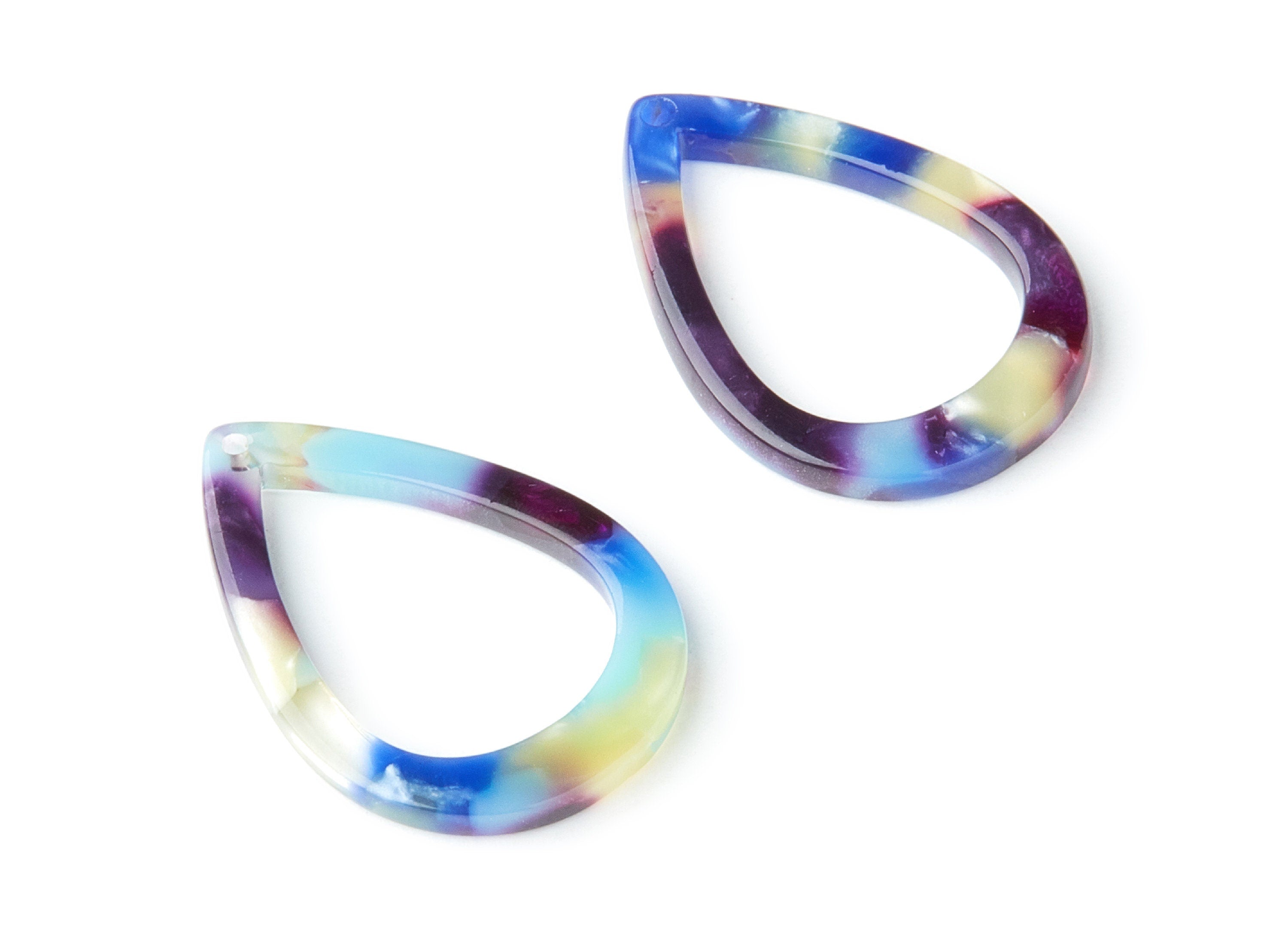 Acetate Drop Charms - Drop Earrings and Pendant - Earring Findings - Jewelry Supplies - Color Code:A23 - 30.95x21.94x2.4mm - AC1023M - DOMEDBAZAAR