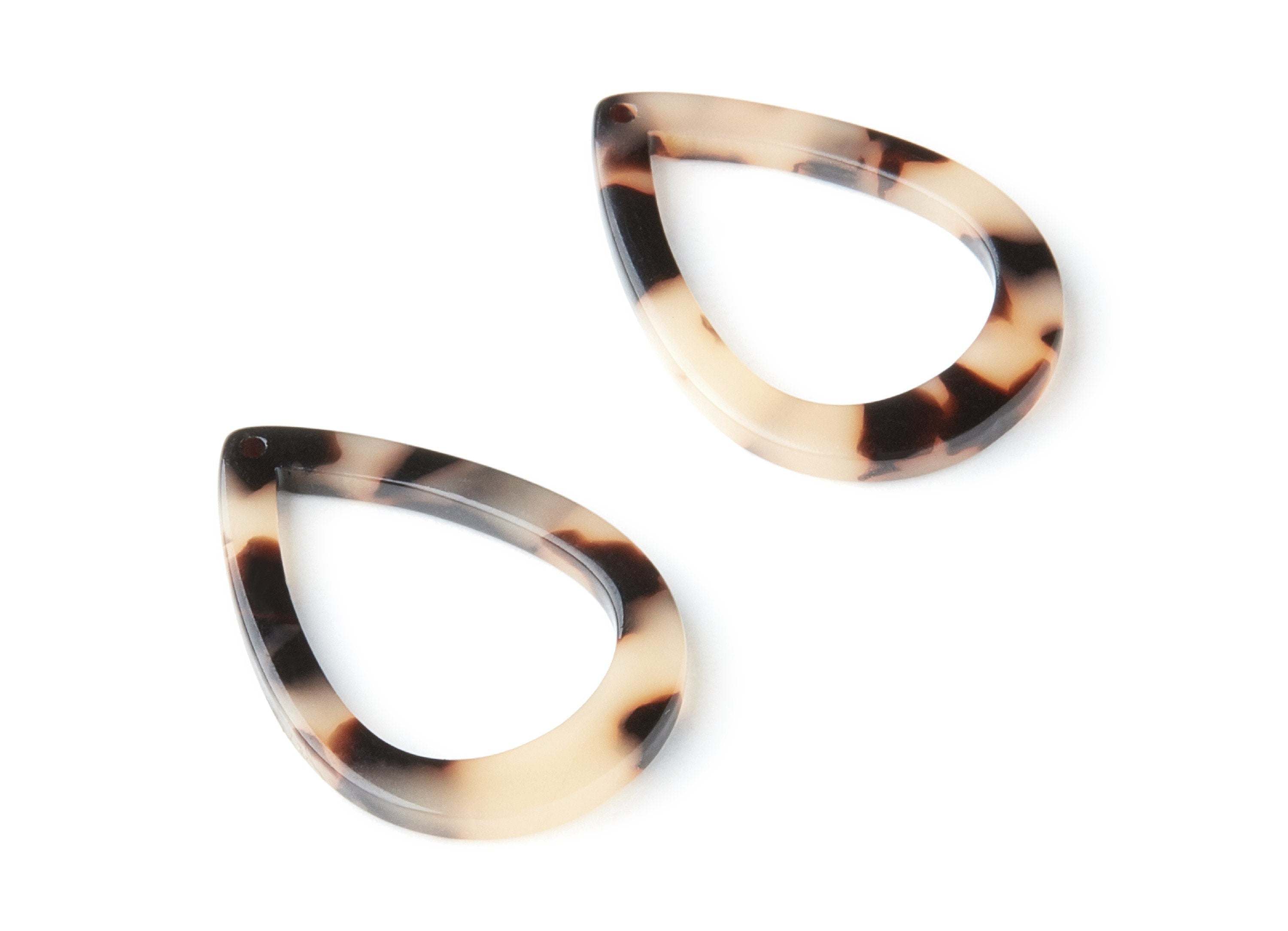 Acetate Drop Charms - Blonde Tortoise Shell Earrings - Drop Earrings and Pendant - Color Code:A08 - 30.95x21.94x2.4mm - AC1023N - DOMEDBAZAAR