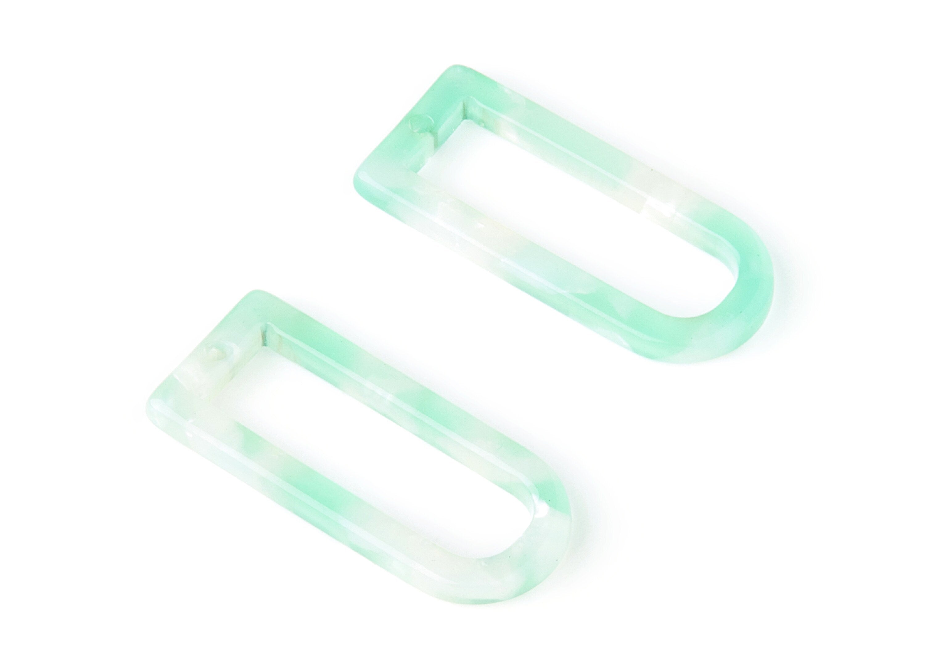 Acetate D Earring Charms - Acrylic D Pendant - Earring Finding - Jewelry Supplies - Color Code: A35 - 29.68x12.7x2.7mm - AC1364V - DOMEDBAZAAR