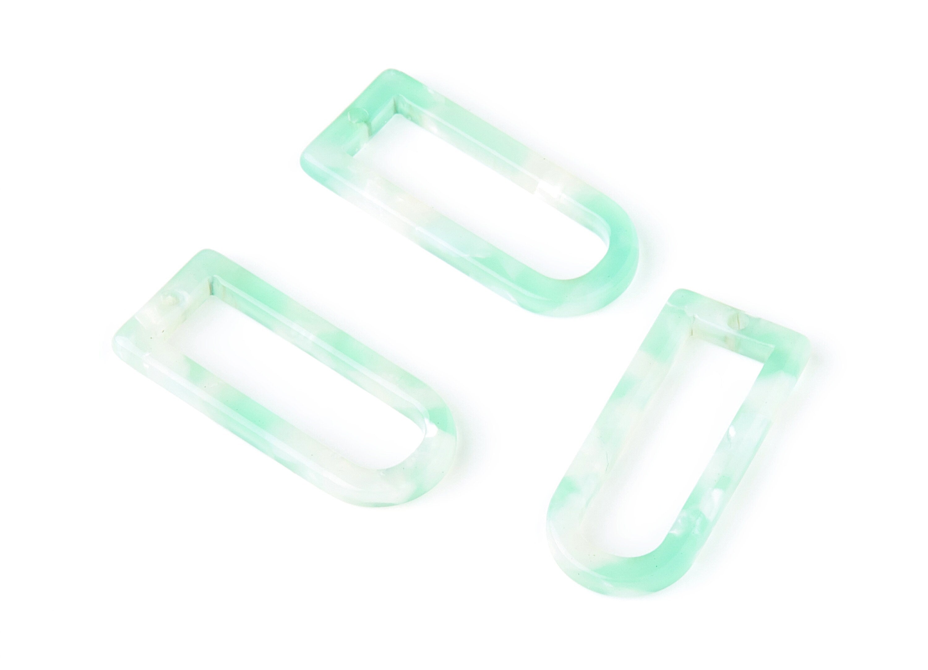 Acetate D Earring Charms - Acrylic D Pendant - Earring Finding - Jewelry Supplies - Color Code: A35 - 29.68x12.7x2.7mm - AC1364V - DOMEDBAZAAR