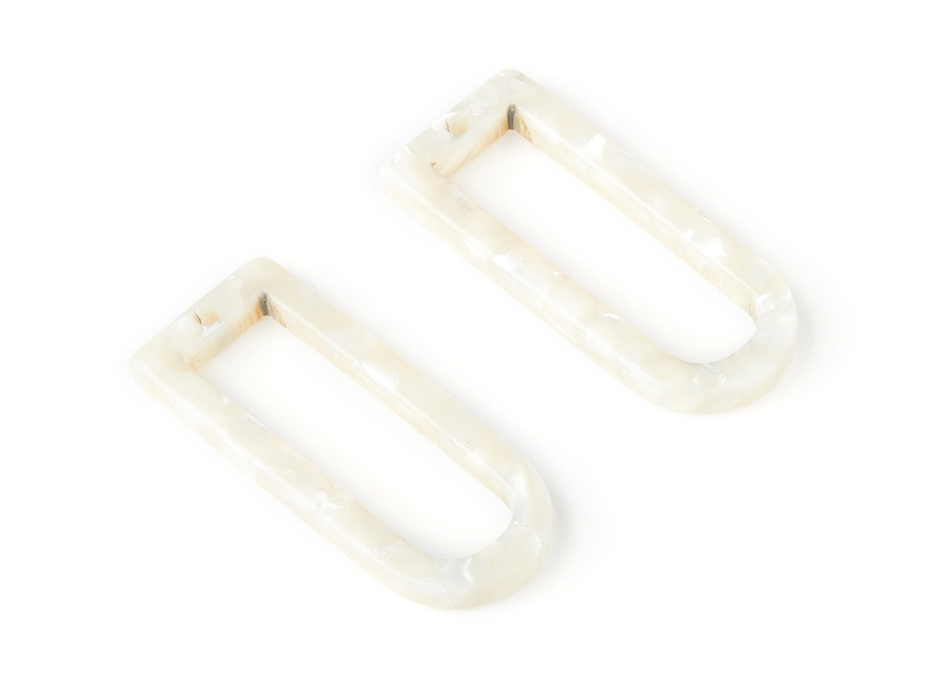 Acetate D Earring Charms - D Shaped Pendant - Earring Finding - Jewelry Supplies - Color Code: A33 - 29.68x12.7x2.7mm - AC1364F - DOMEDBAZAAR