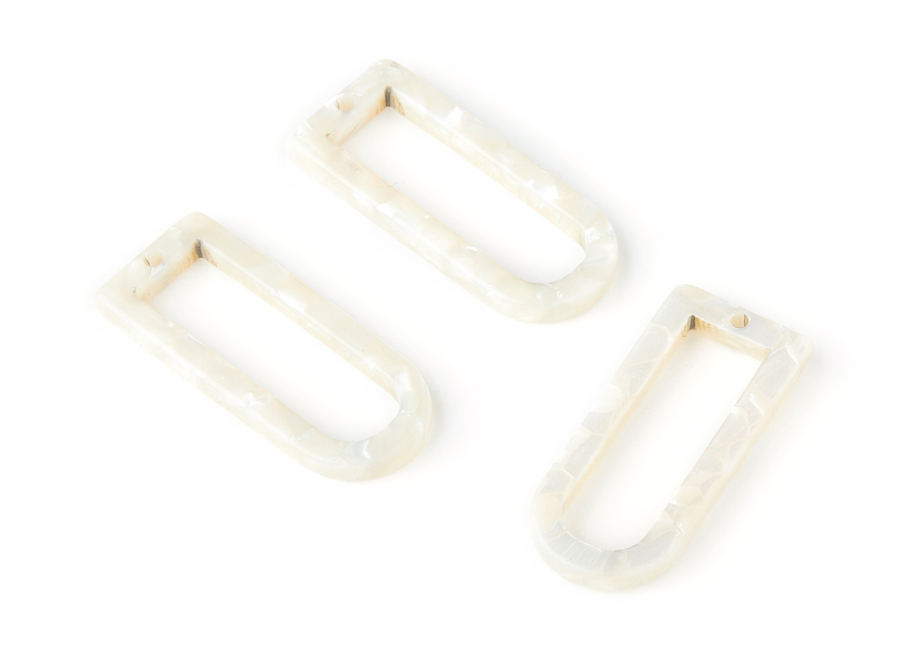Acetate D Earring Charms - D Shaped Pendant - Earring Finding - Jewelry Supplies - Color Code: A33 - 29.68x12.7x2.7mm - AC1364F - DOMEDBAZAAR