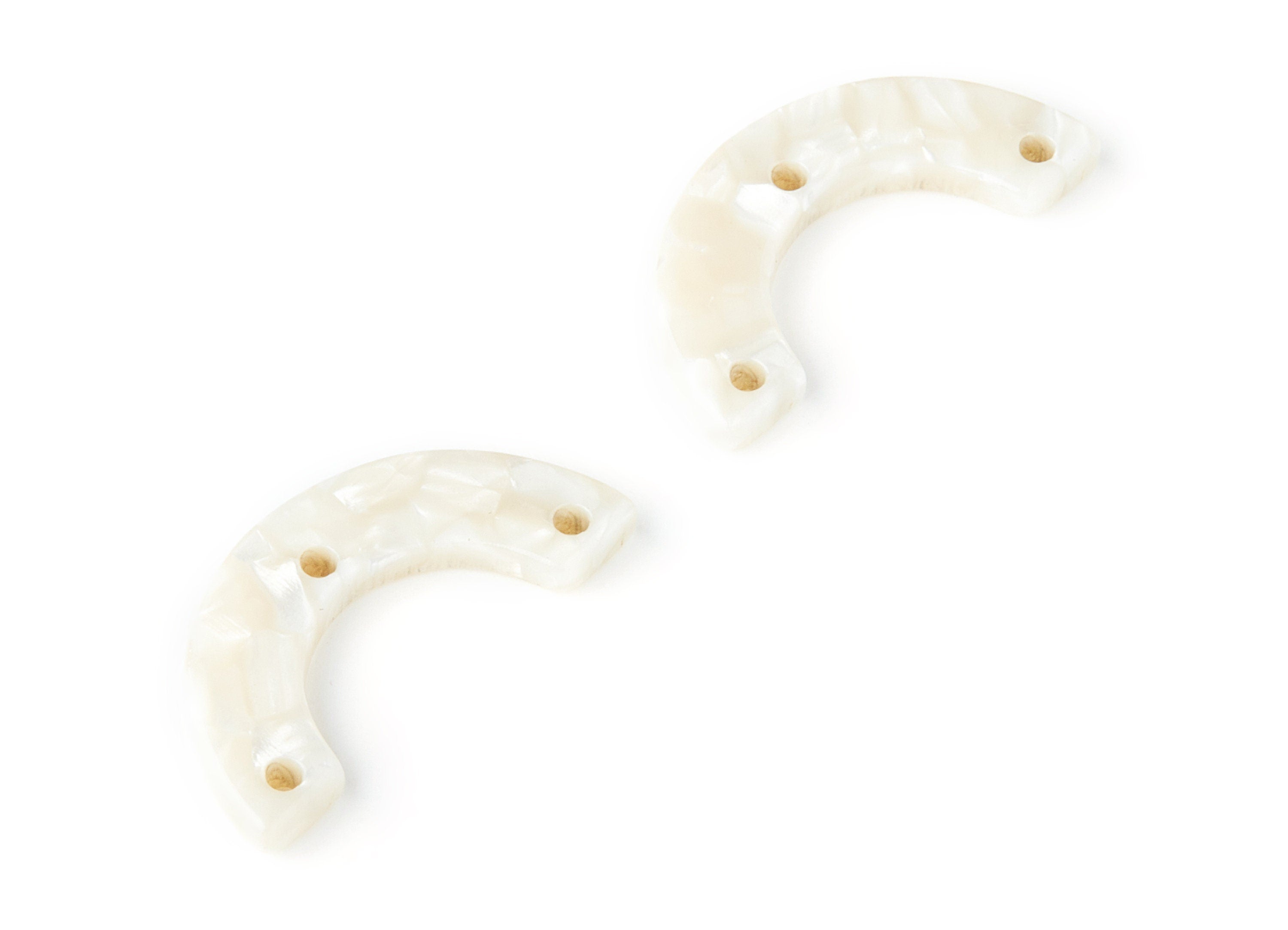 Acetate Acrylic Earring Charms - Tortoise Shell Earrings - U Shaped with 3 Holes - Color Code: A33 - 29.36x14.47x2.72mm - AC1355F - DOMEDBAZAAR