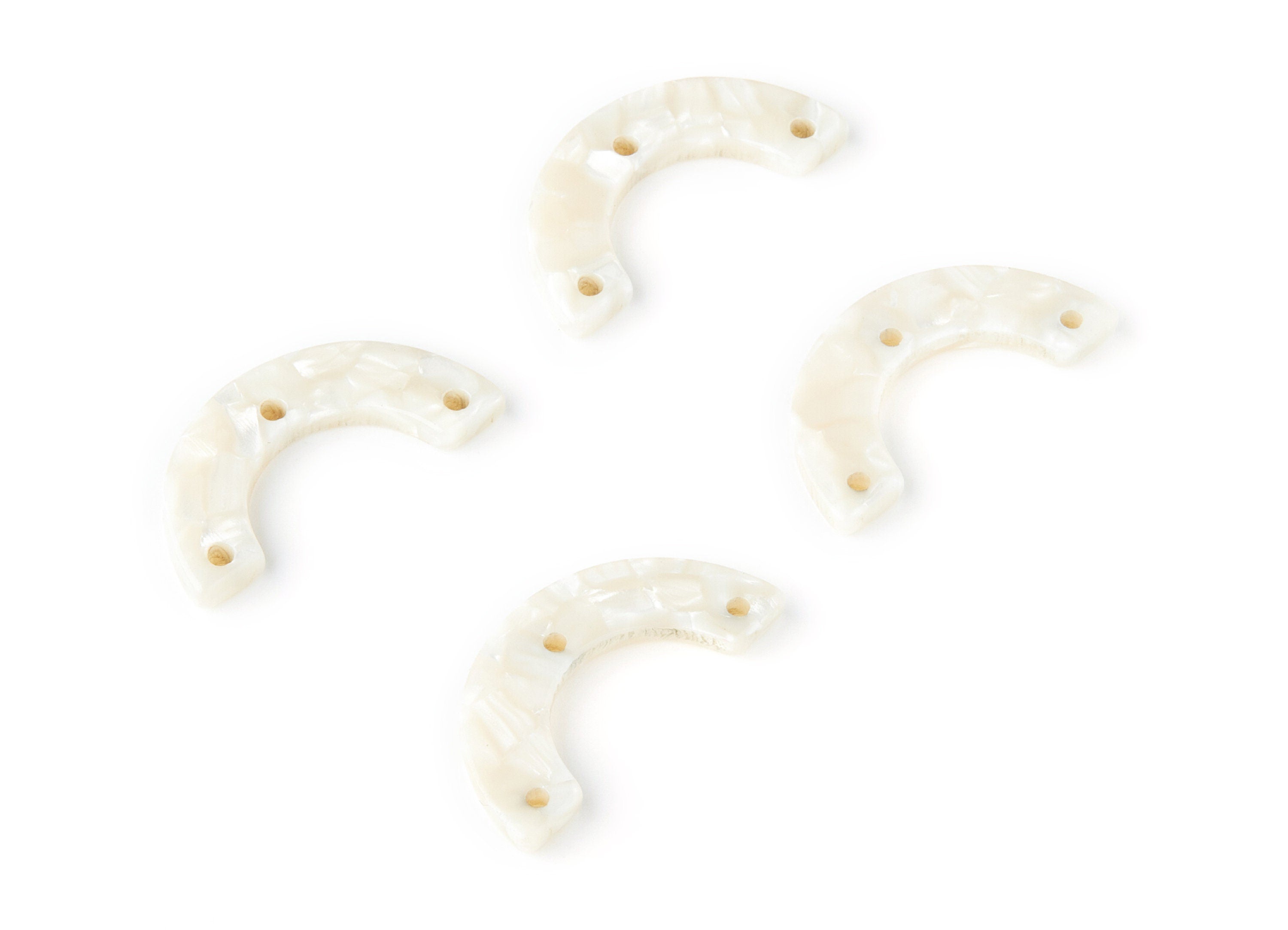 Acetate Acrylic Earring Charms - Tortoise Shell Earrings - U Shaped with 3 Holes - Color Code: A33 - 29.36x14.47x2.72mm - AC1355F - DOMEDBAZAAR