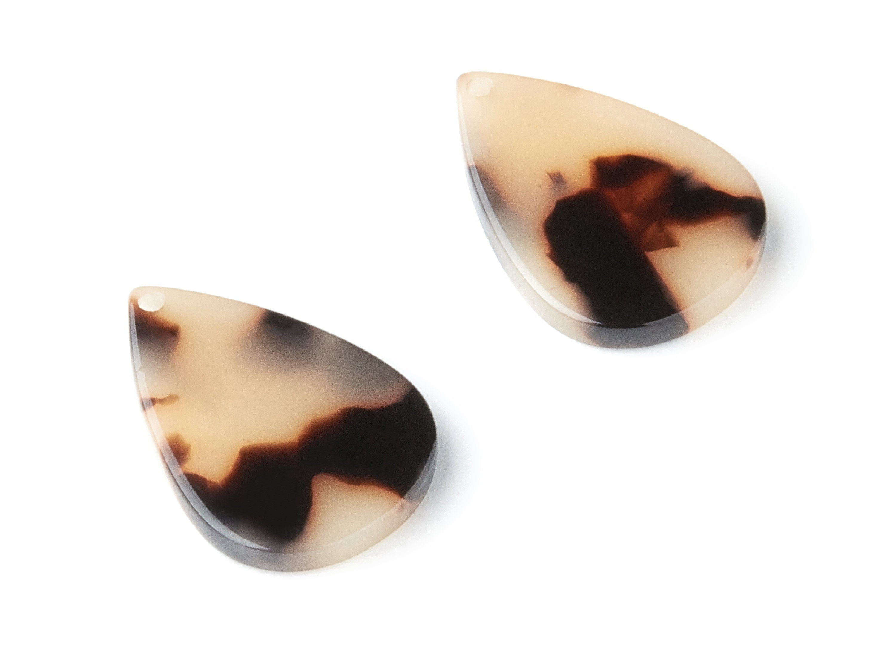 Acetate Drop Charms - Blonde Tortoise Shell Earrings - Drop Earrings and Pendant - Earring Findings - Color Code:A08 - 21x15x2.5mm - AC1024N - DOMEDBAZAAR