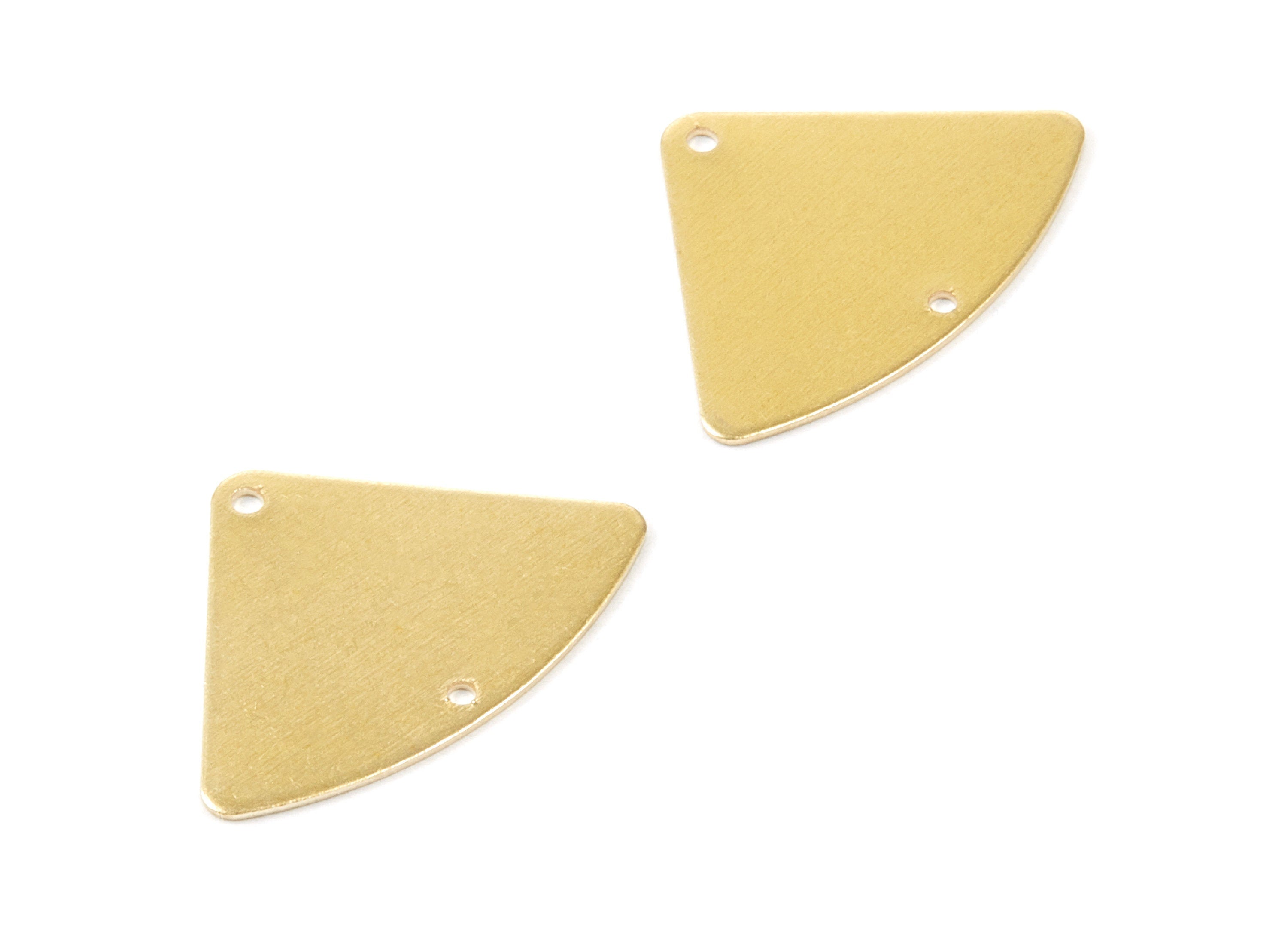 Personalized stamping blank - Brass Triangle Charms - Triangle Raw Brass Connectors With 2 Holes - 26x18.5x0.55mm - PP1763 - DOMEDBAZAAR