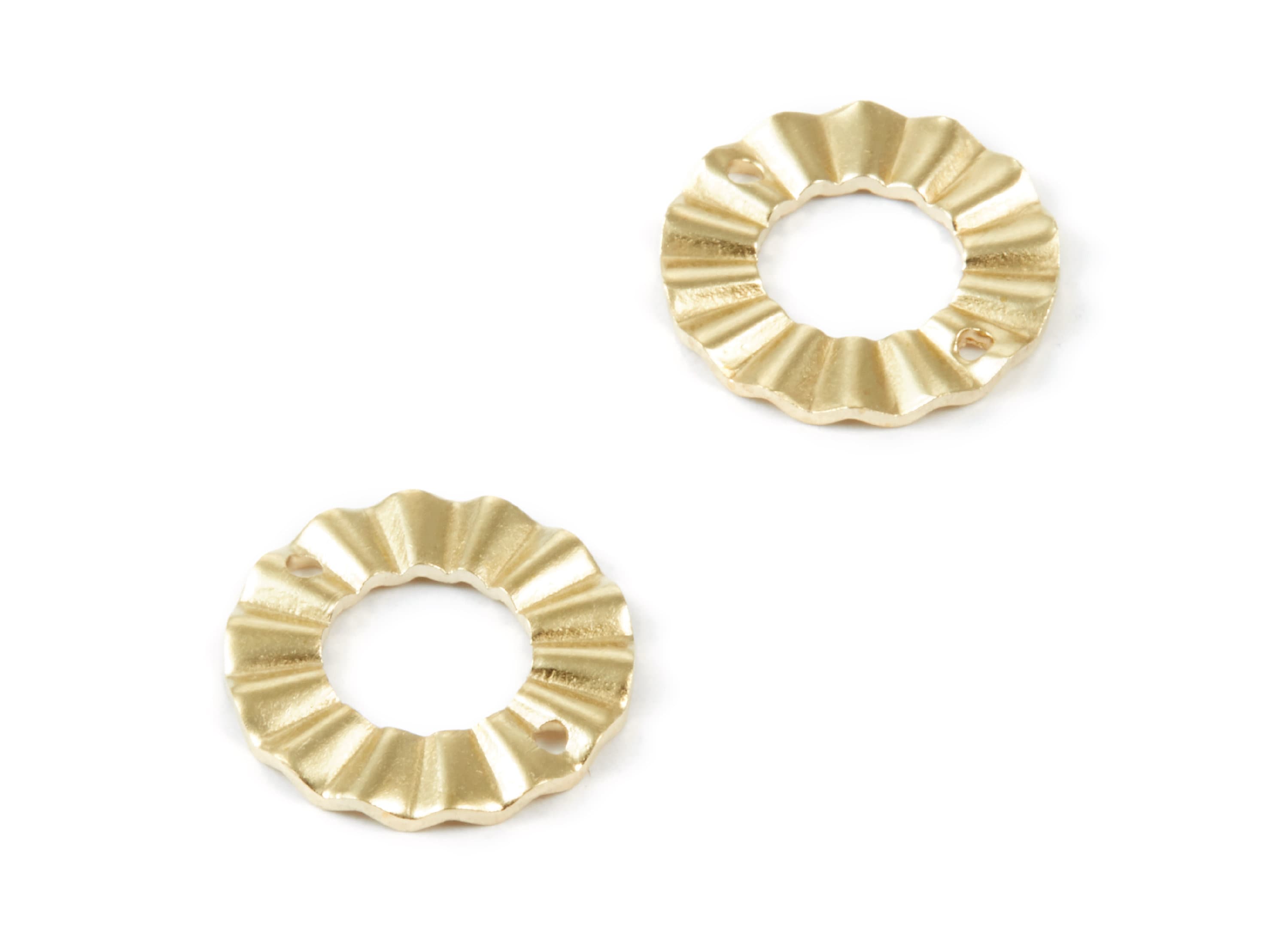 Brass Round Charms - Round Raw Brass Connector With 2 Holes - Jewelry Supplies - 18x18x1.64mm - PP1742 - DOMEDBAZAAR