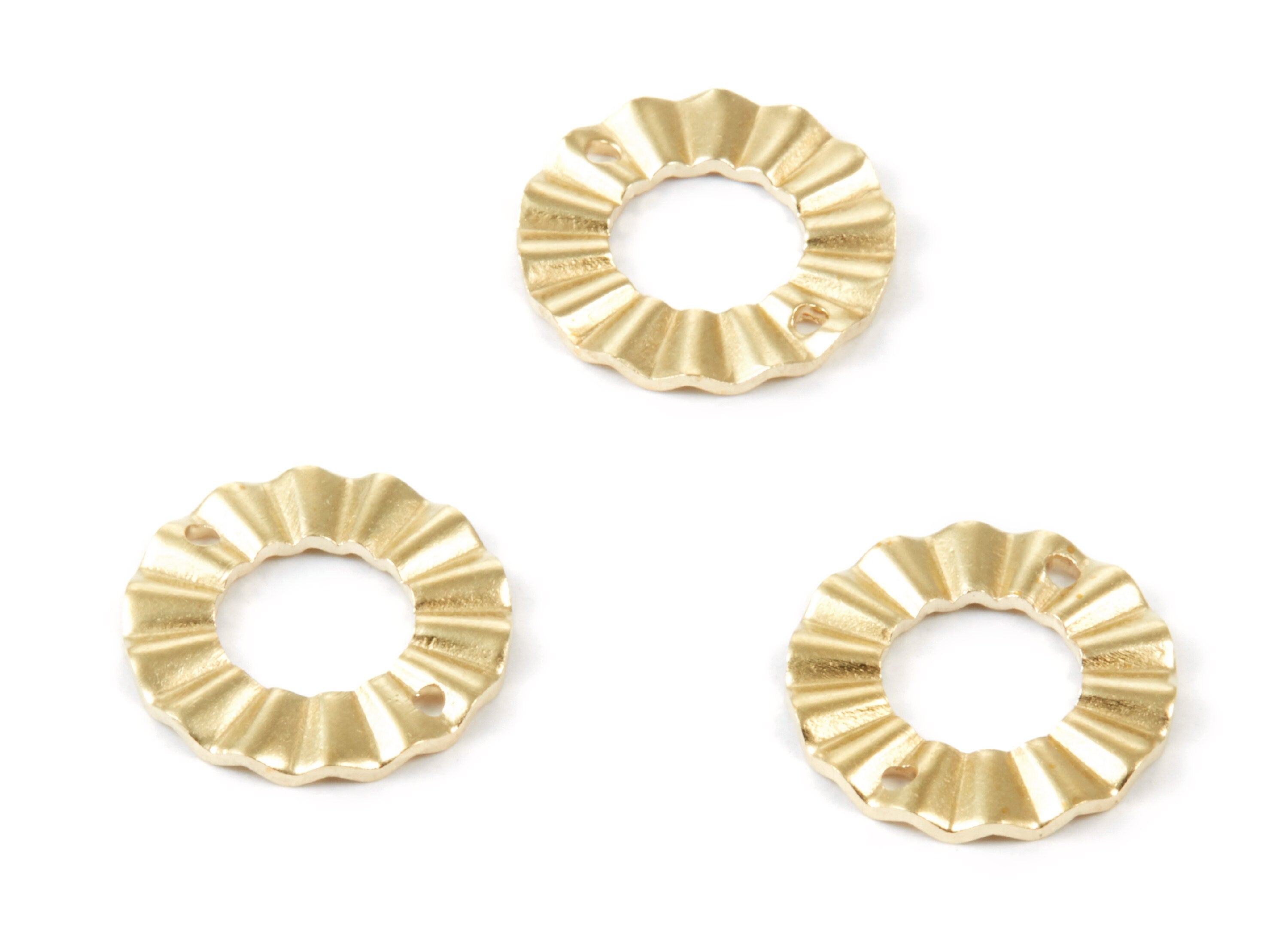Brass Round Charms - Round Raw Brass Connector With 2 Holes - Jewelry Supplies - 18x18x1.64mm - PP1742 - DOMEDBAZAAR