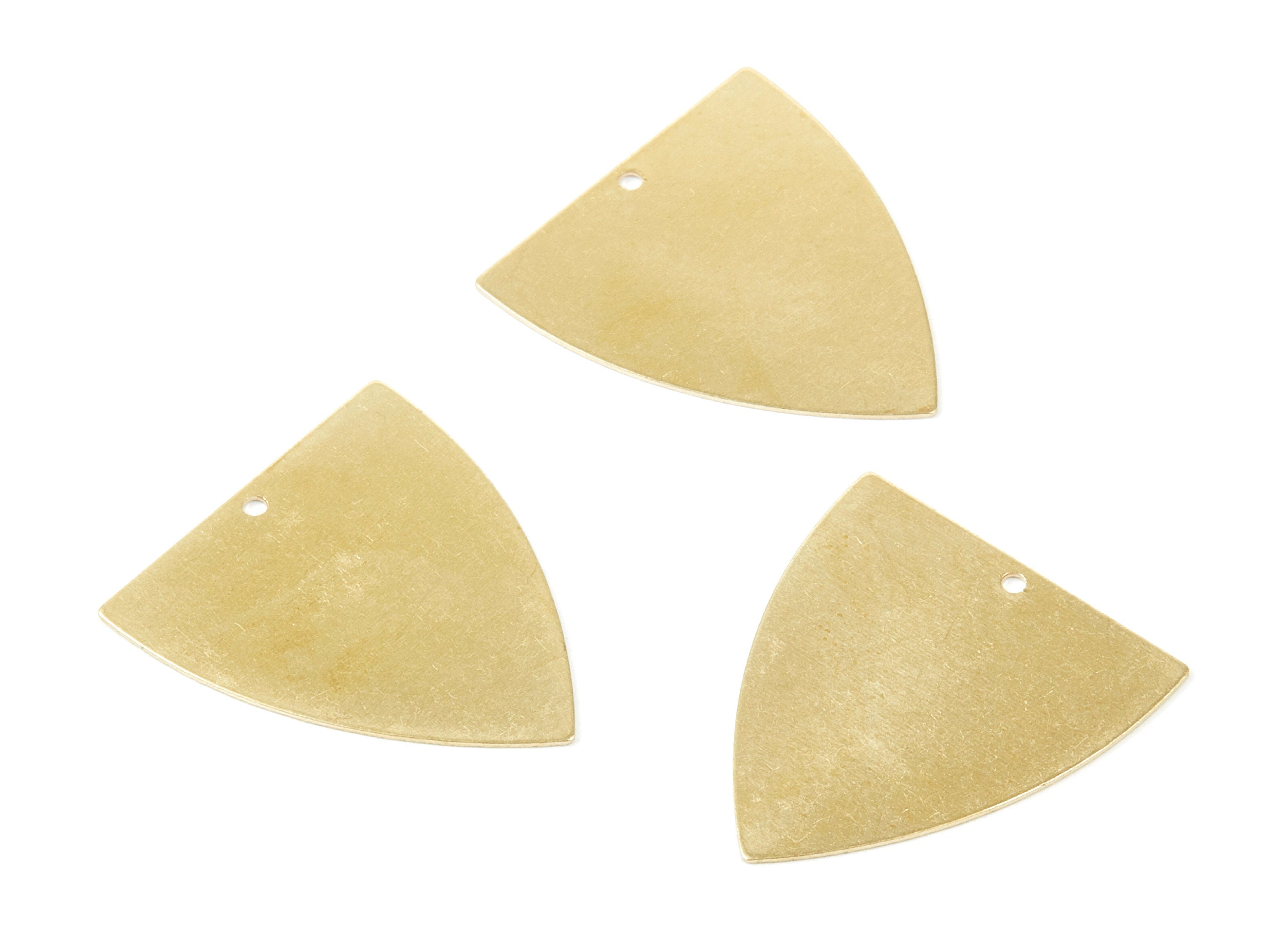 Personalized stamping blank - Brass Triangle Charms - Triangle Raw Brass Pendant - Brass Earring Findings -  28x25x0.5mm - PP2028 - DOMEDBAZAAR