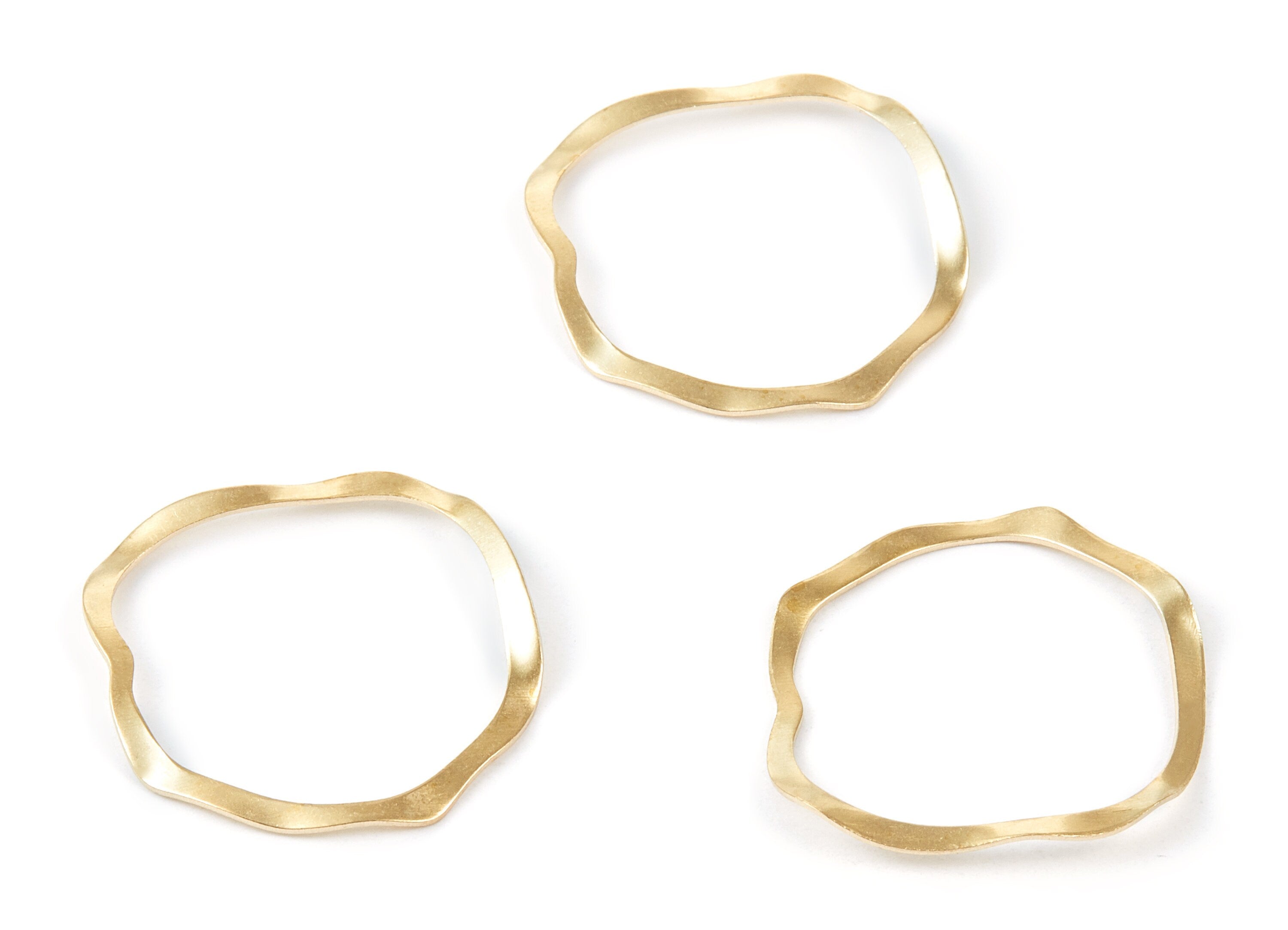 Brass Grooved Charms - Grooved Circle Raw Brass Pendant - Earring Findings - Jewelry Supplies - 27,44x27,7x0,8mm - PP1959 - DOMEDBAZAAR