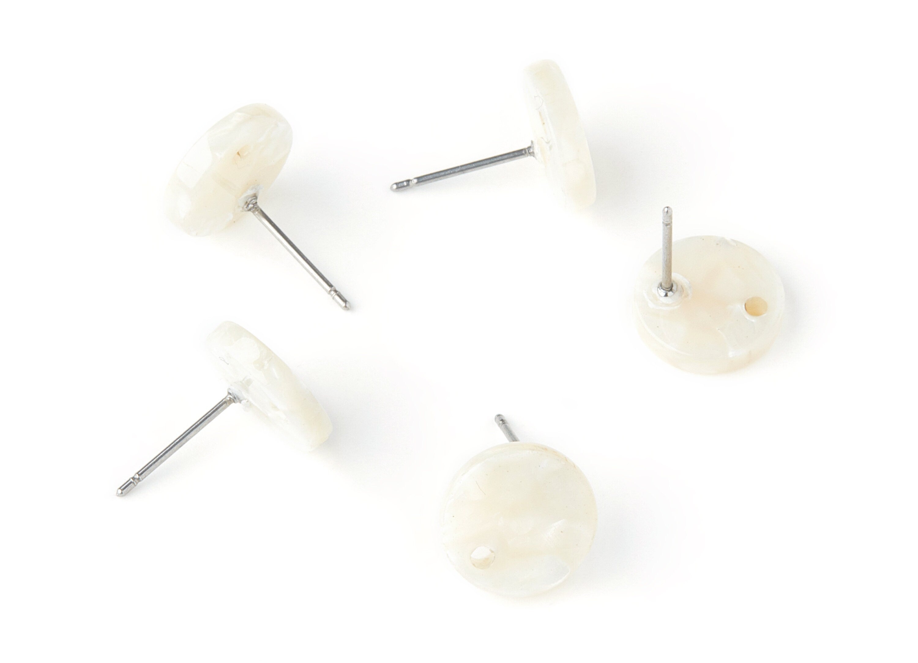Acetate Round Earring Stud - Round Earring Post and Stud - Earring Findings - Color Code: A33 - 11.6x11.6x2.95mm - AC1139S - DOMEDBAZAAR