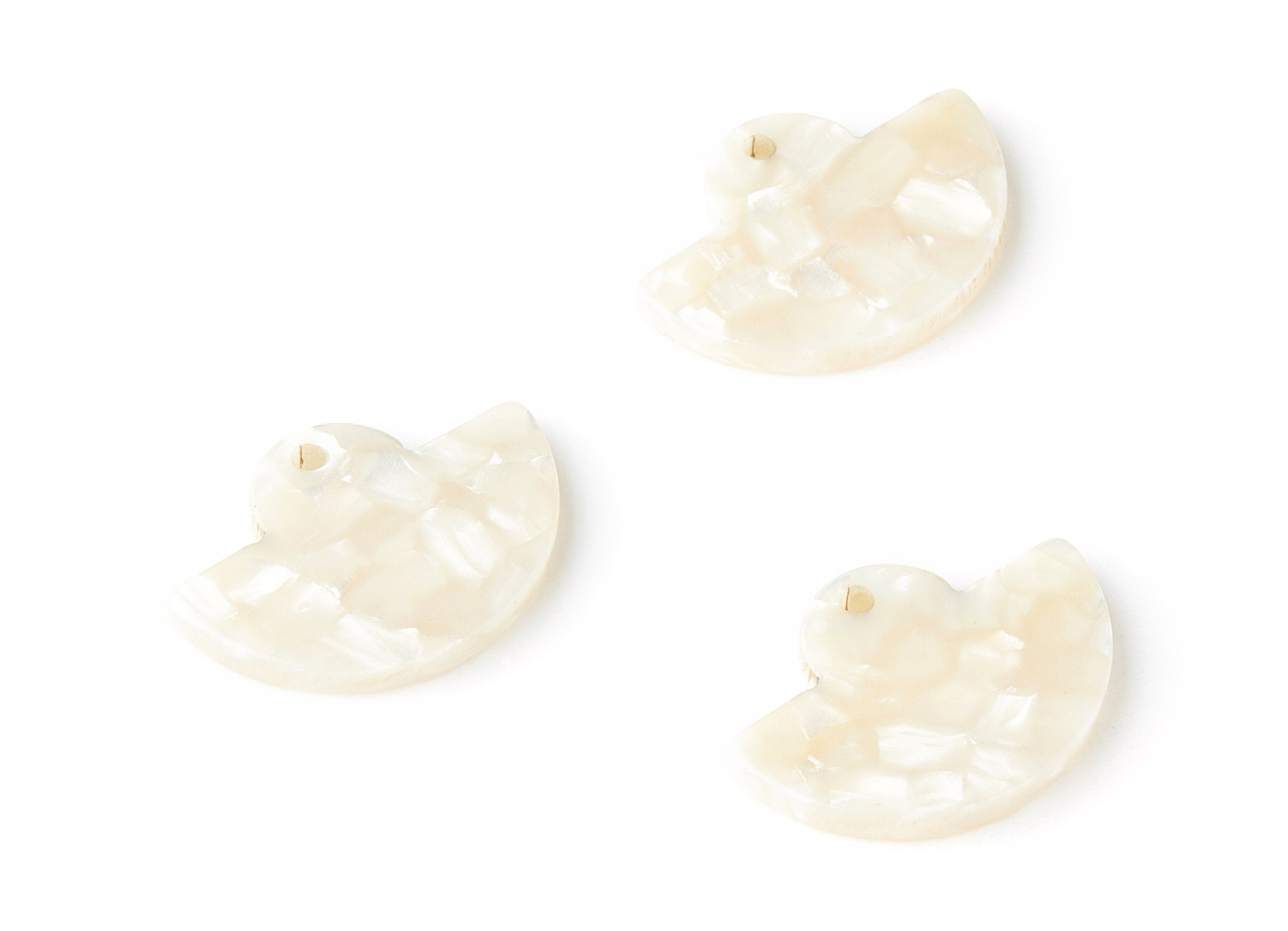 Acetate  Fan Earring Charms -  Acrylic Fan Pendant - Earring Findings - Jewelry Supplies - Color Code:A33 - 23.64x17.3x2.83mm - AC1376U - DOMEDBAZAAR