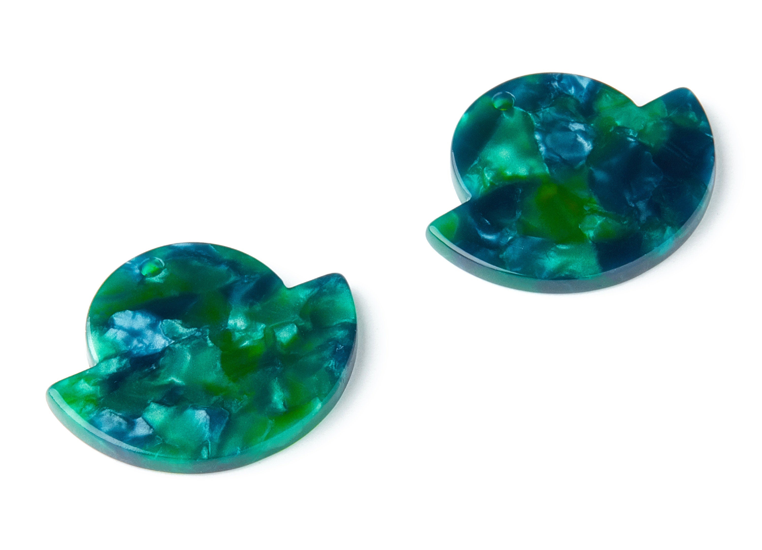 Acetate Irregular Earring Charms - Irregular Pendant - Earring Findings - Jewelry Supplies - Color Code:A13 - 28.8x23.64x2.6mm - AC1338B - DOMEDBAZAAR