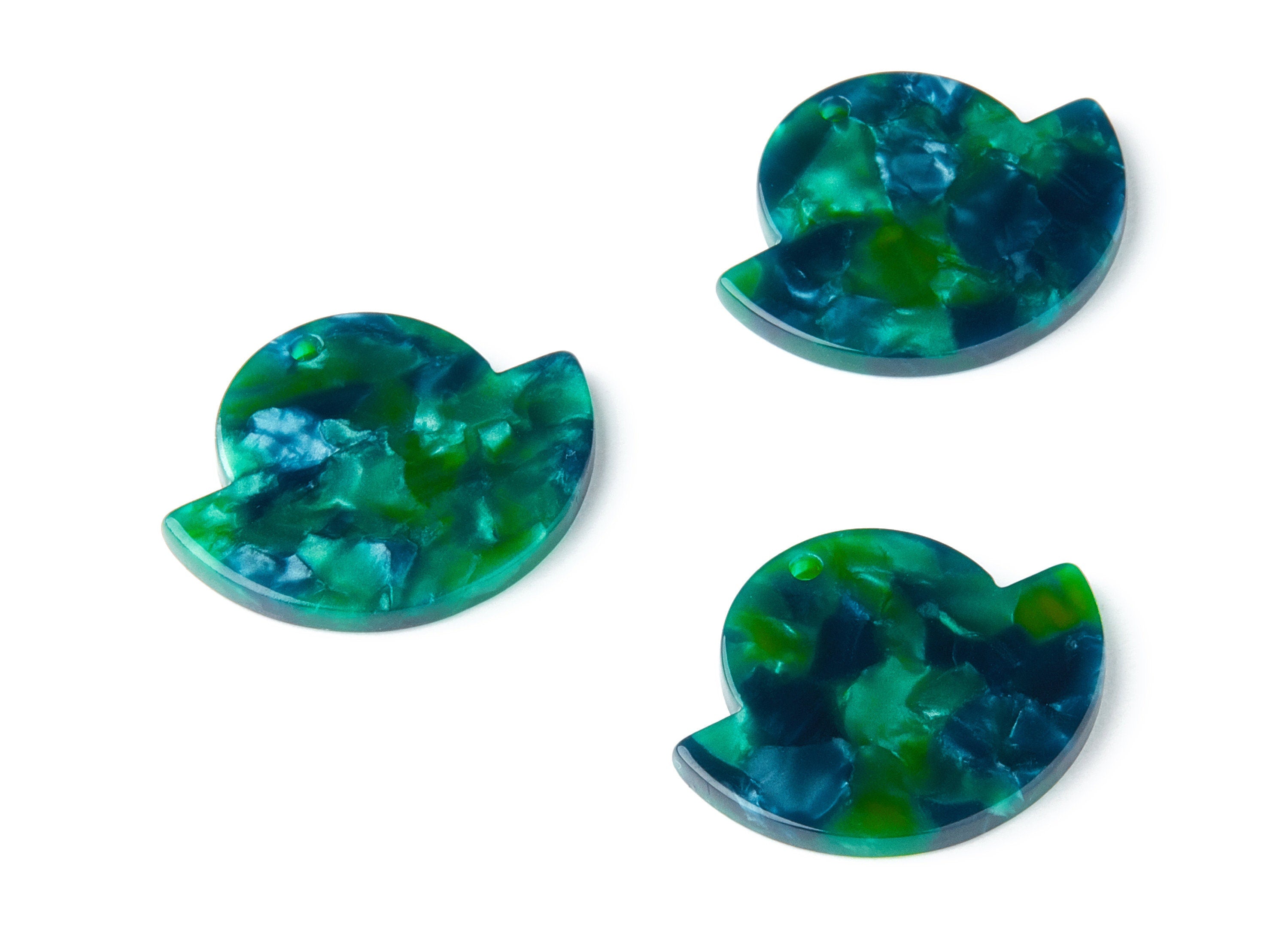 Acetate Irregular Earring Charms - Irregular Pendant - Earring Findings - Jewelry Supplies - Color Code:A13 - 28.8x23.64x2.6mm - AC1338B - DOMEDBAZAAR