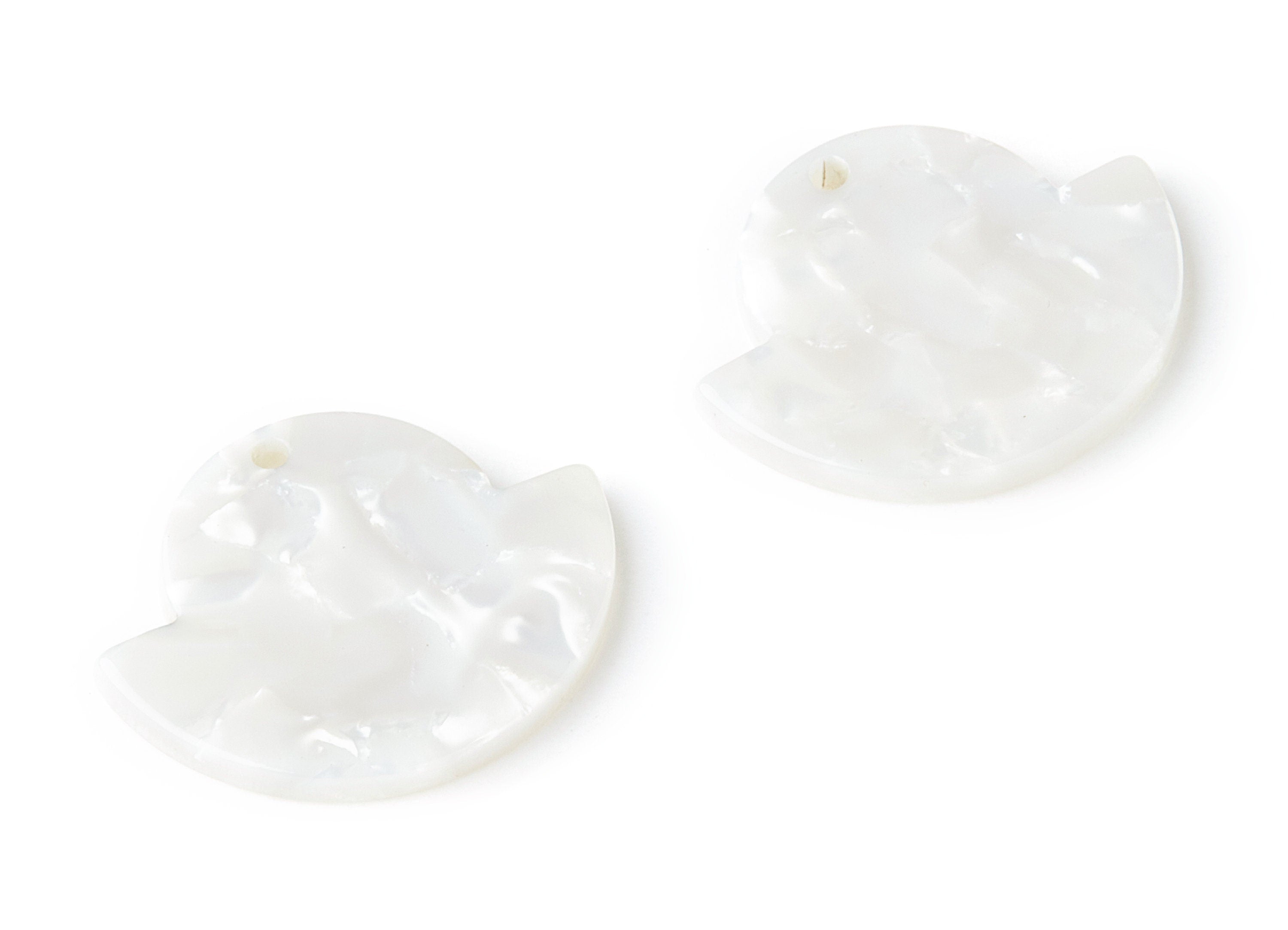 Acetate Irregular Earring Charms - Irregular Pendant - Earring Findings - Jewelry Supplies - Color Code:A12 - 28.8x23.64x2.6mm - AC1338D - DOMEDBAZAAR