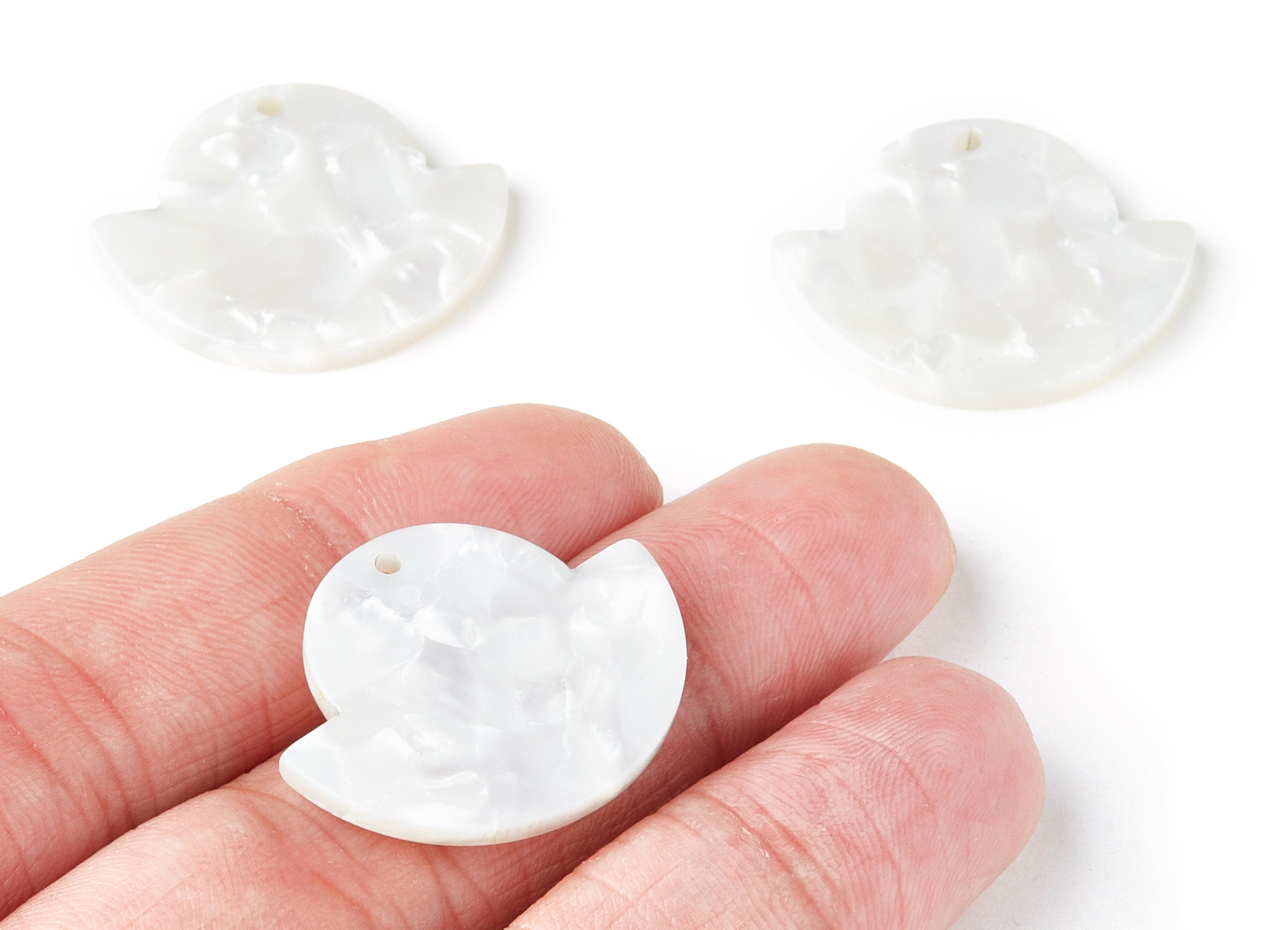 Acetate Irregular Earring Charms - Irregular Pendant - Earring Findings - Jewelry Supplies - Color Code:A12 - 28.8x23.64x2.6mm - AC1338D - DOMEDBAZAAR