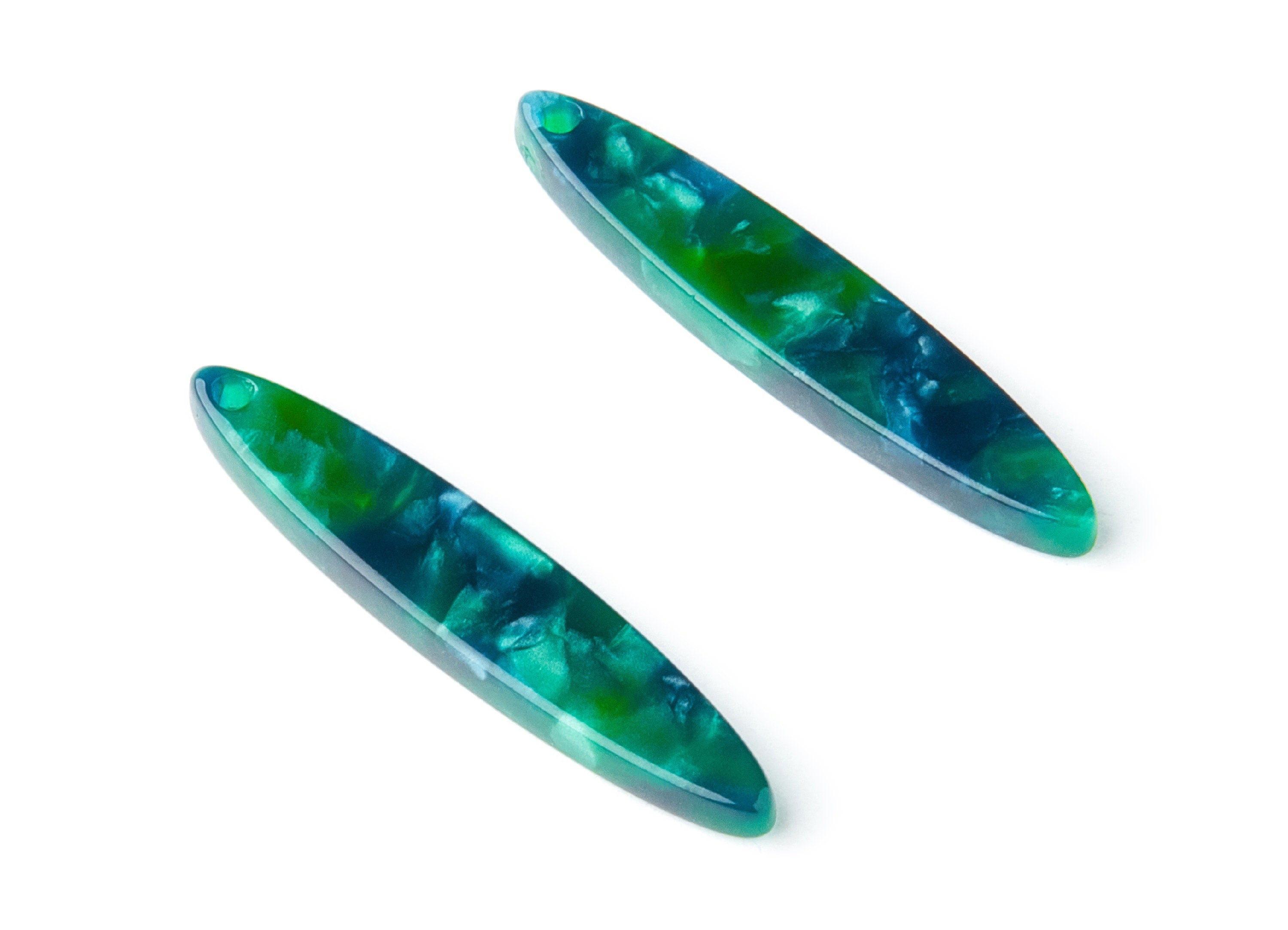 Acetate Bar Earring Charms - Bar Shaped Pendant - Earring Findings - Jewelry Supplies - Color Code:A13 - 35.43x6.95x2.59mm - AC1399H - DOMEDBAZAAR