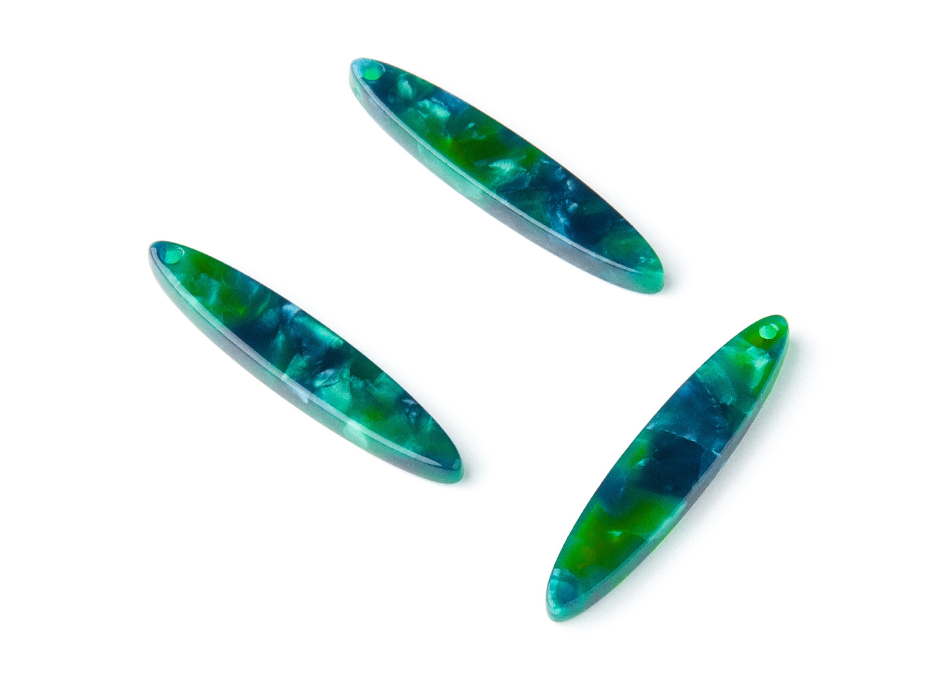 Acetate Bar Earring Charms - Bar Shaped Pendant - Earring Findings - Jewelry Supplies - Color Code:A13 - 35.43x6.95x2.59mm - AC1399H - DOMEDBAZAAR